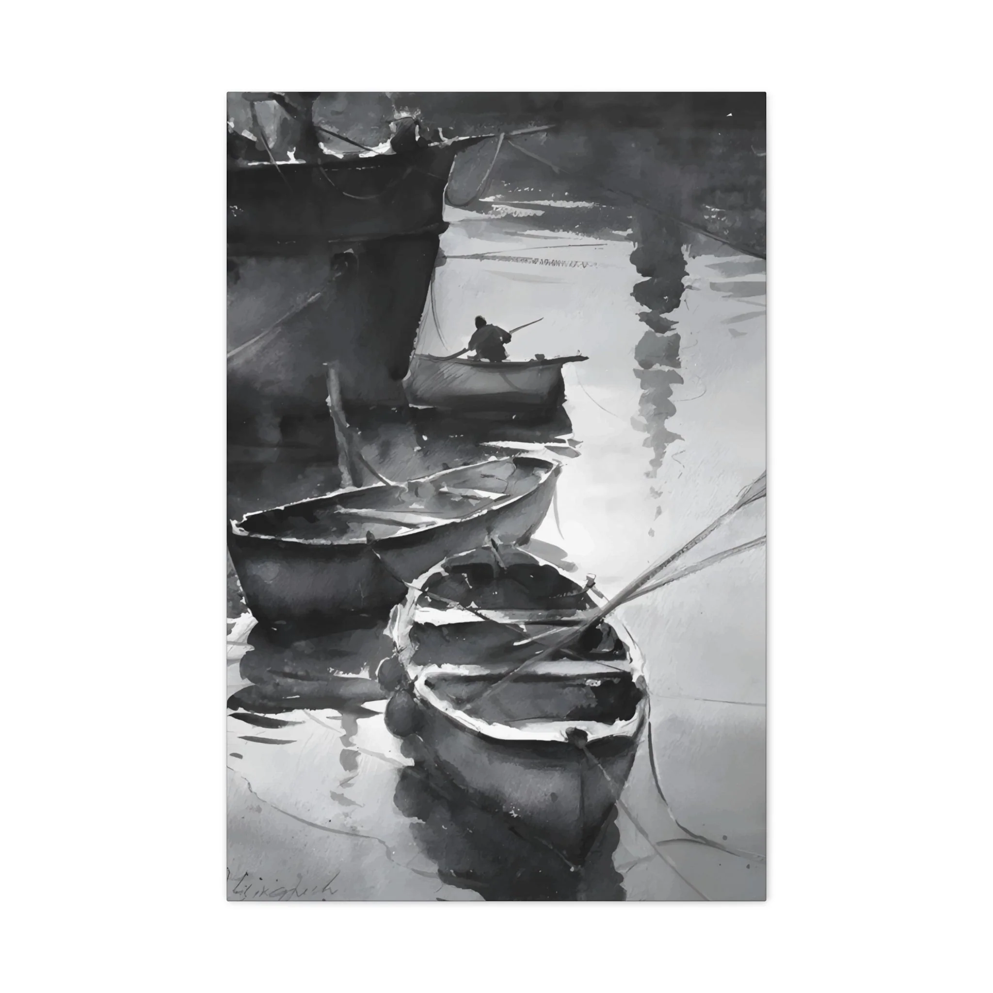 Boat Oil Painting Wall Art & Canvas Prints - Image 8
