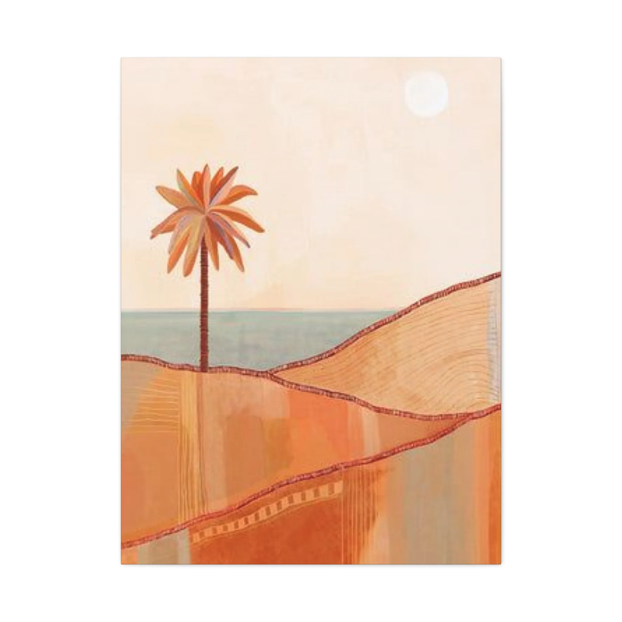 Brown Palm Tree In The Desert Wall Art & Canvas Prints - Image 3