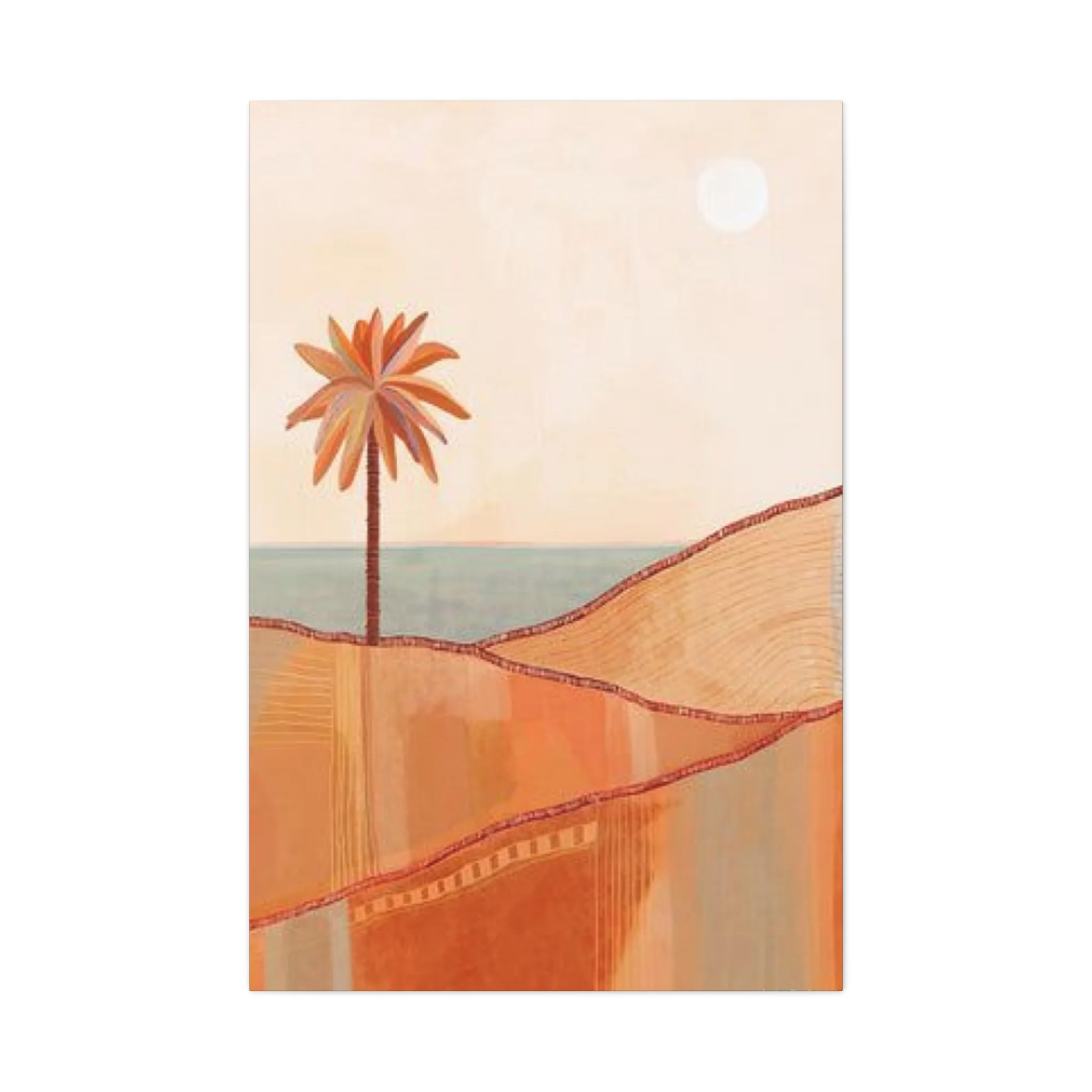 Brown Palm Tree In The Desert Wall Art & Canvas Prints - Image 4