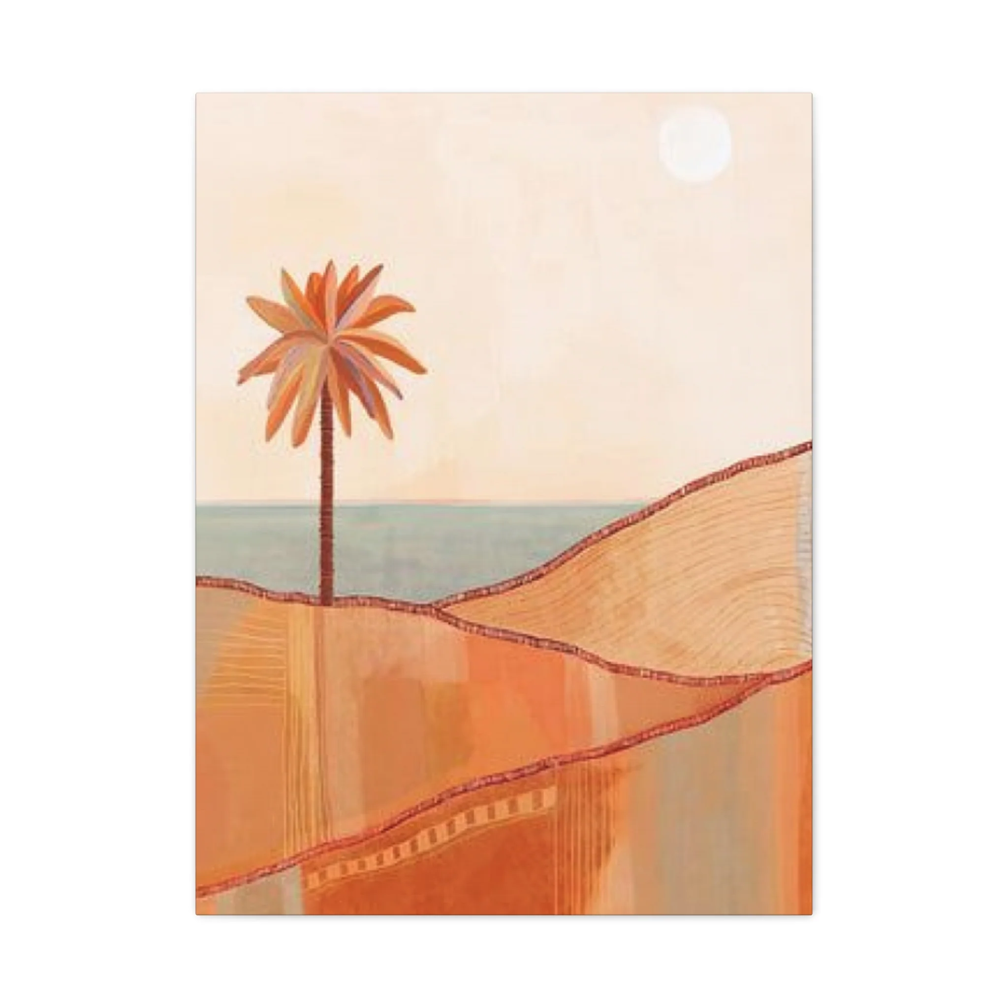 Brown Palm Tree In The Desert Wall Art & Canvas Prints - Image 5
