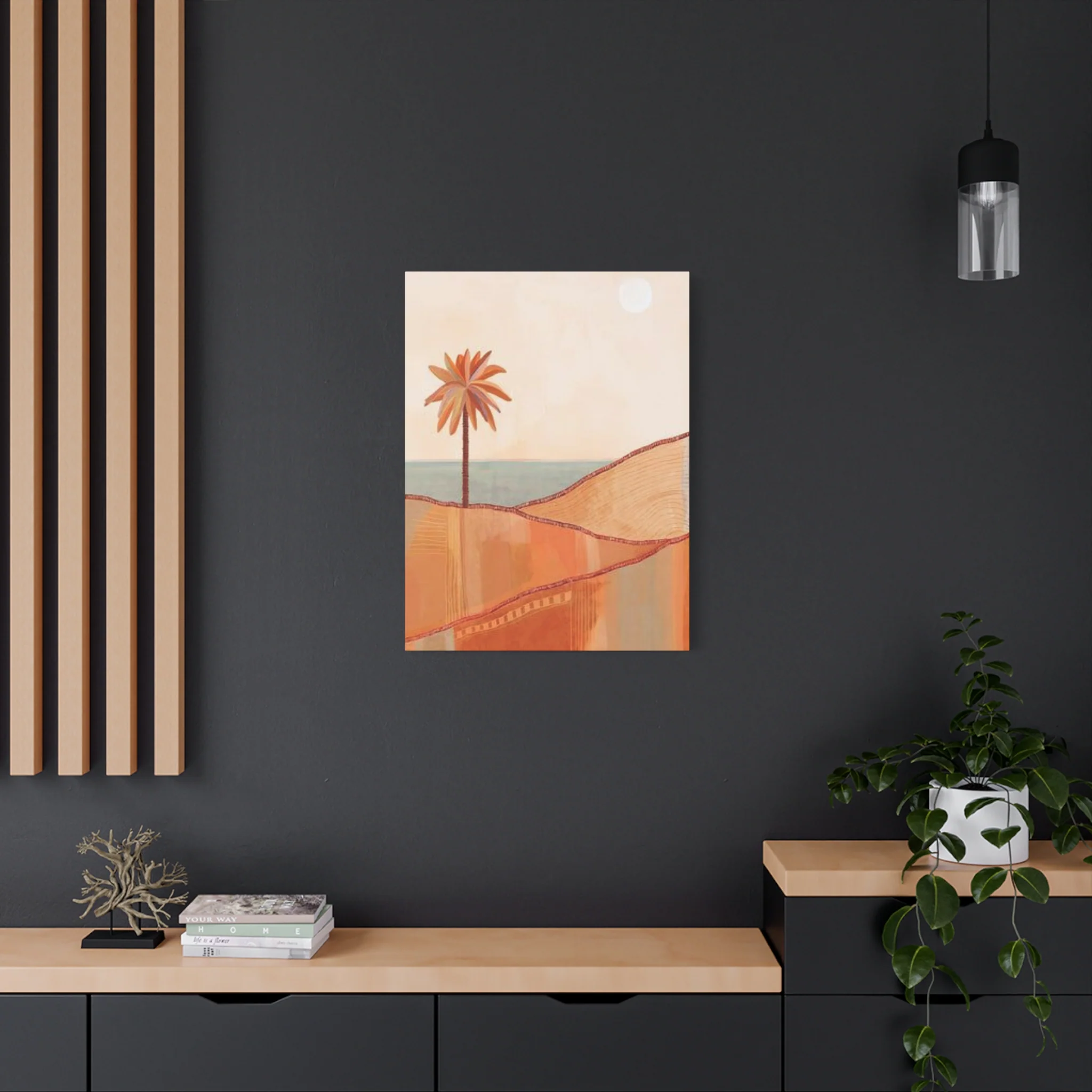 Brown Palm Tree In The Desert Wall Art & Canvas Prints - Image 7