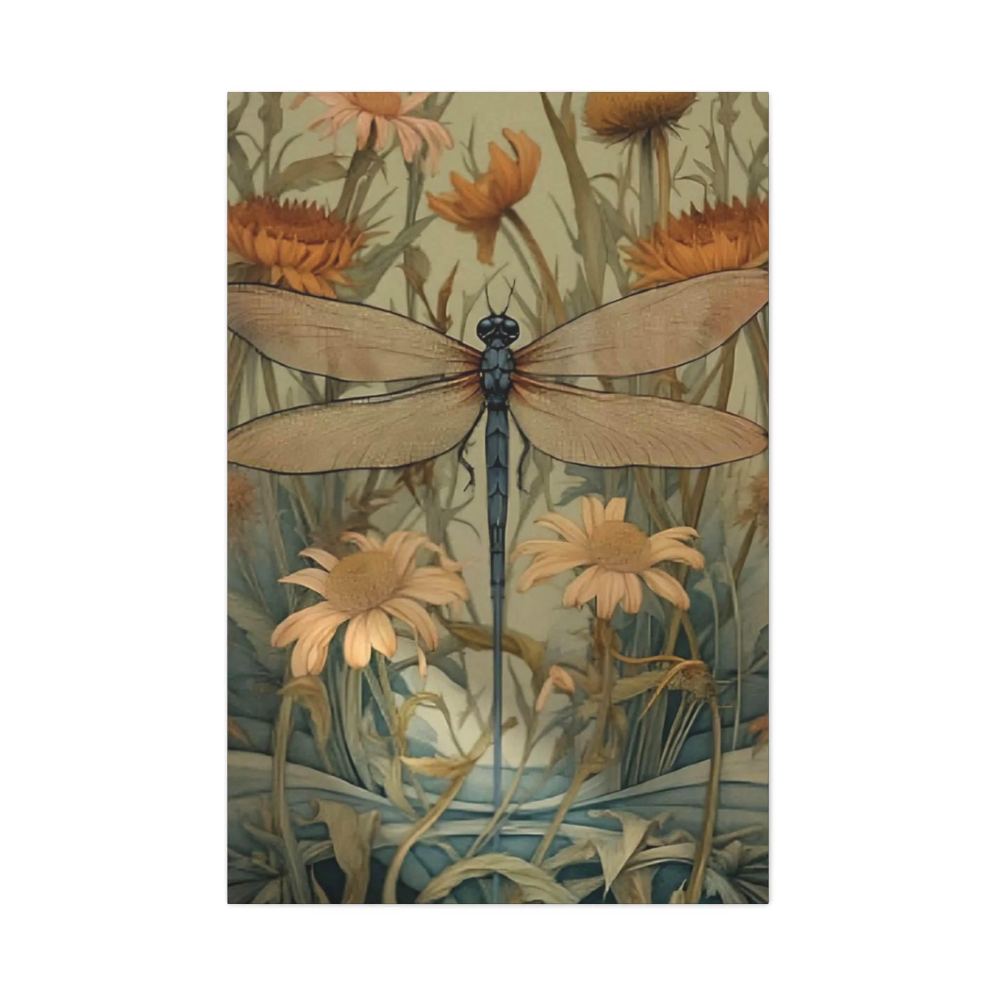 Brown Wing Dragonfly Wall Art & Canvas Prints - Image 4