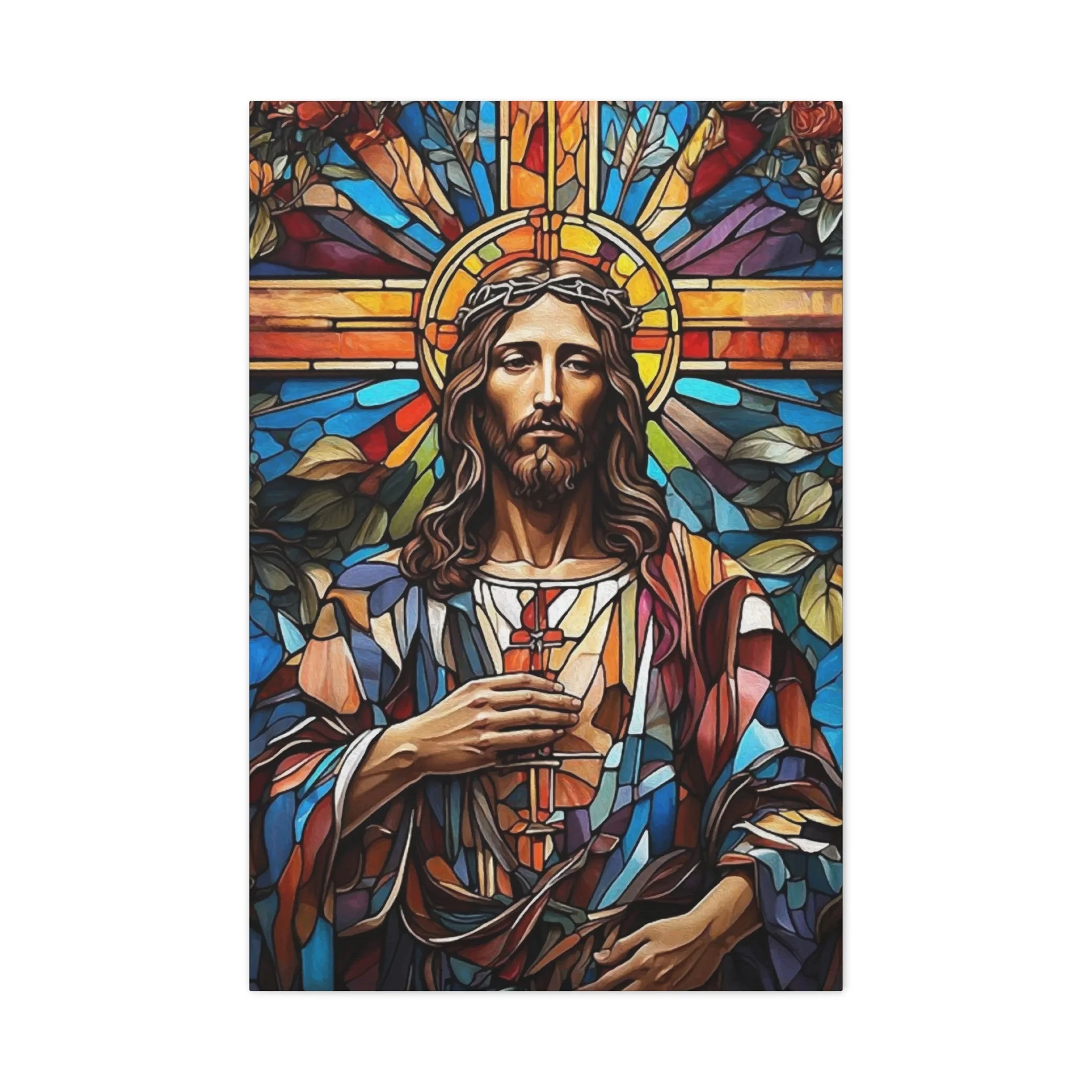 Colorblock Jesus Wall Art & Canvas Prints - Image 3