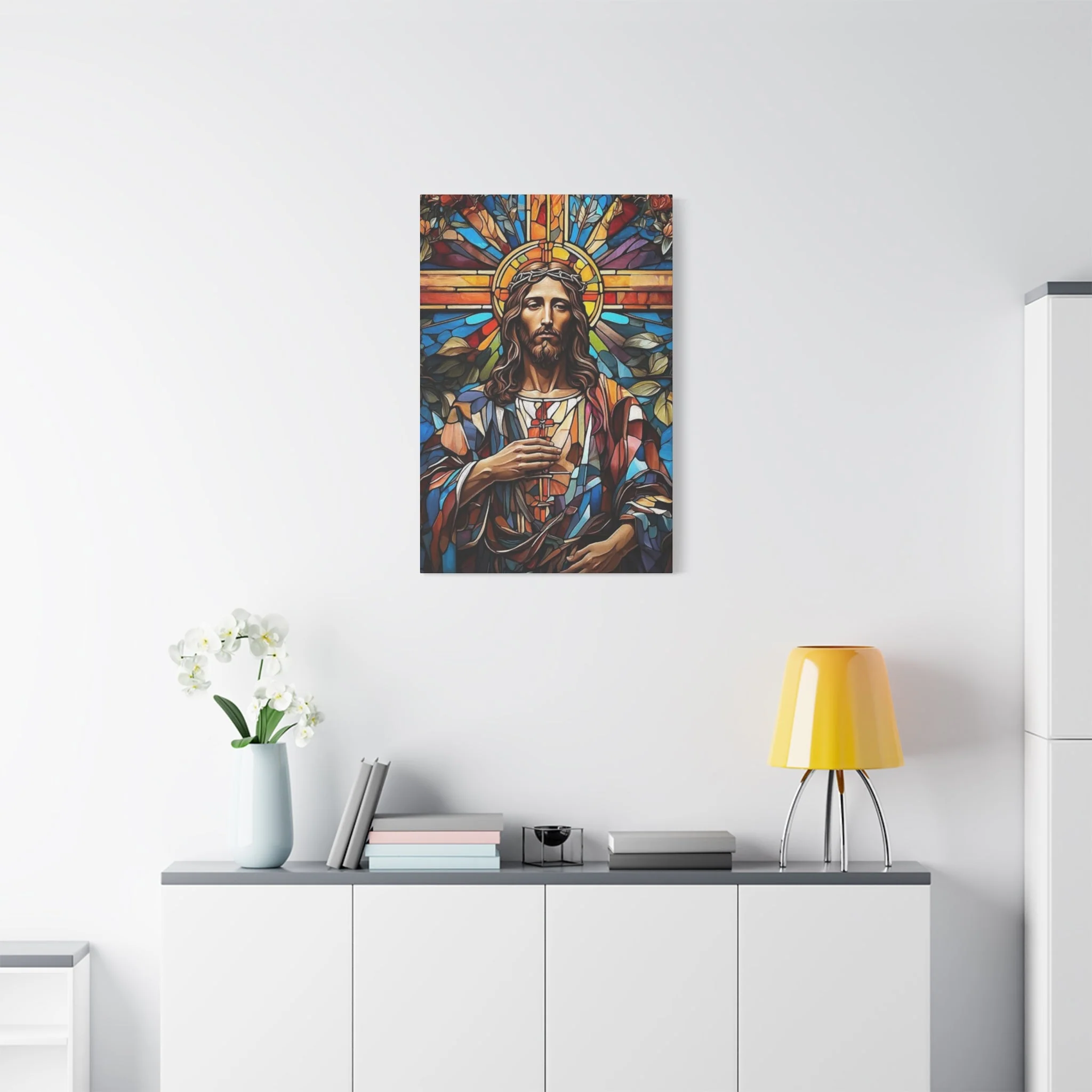 Colorblock Jesus Wall Art & Canvas Prints - Image 4