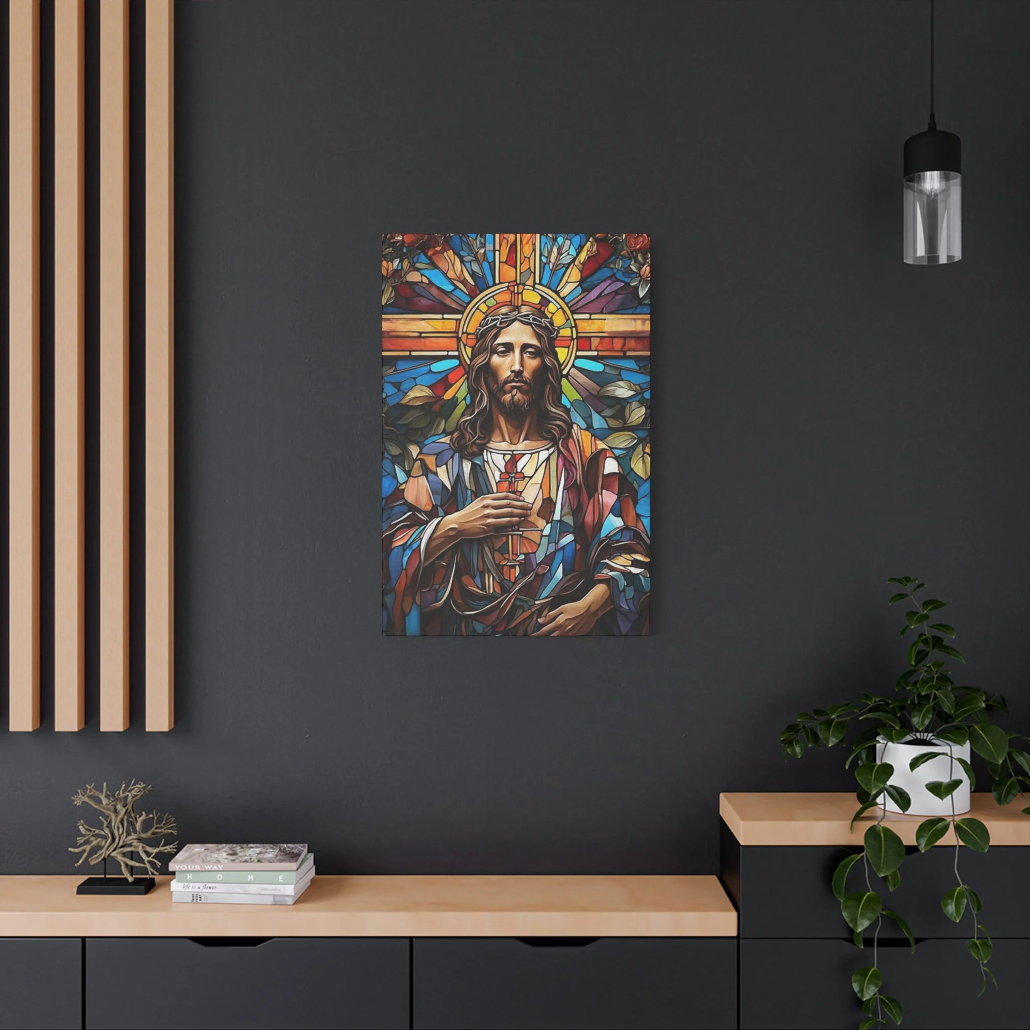 Colorblock Jesus Wall Art & Canvas Prints - Image 5