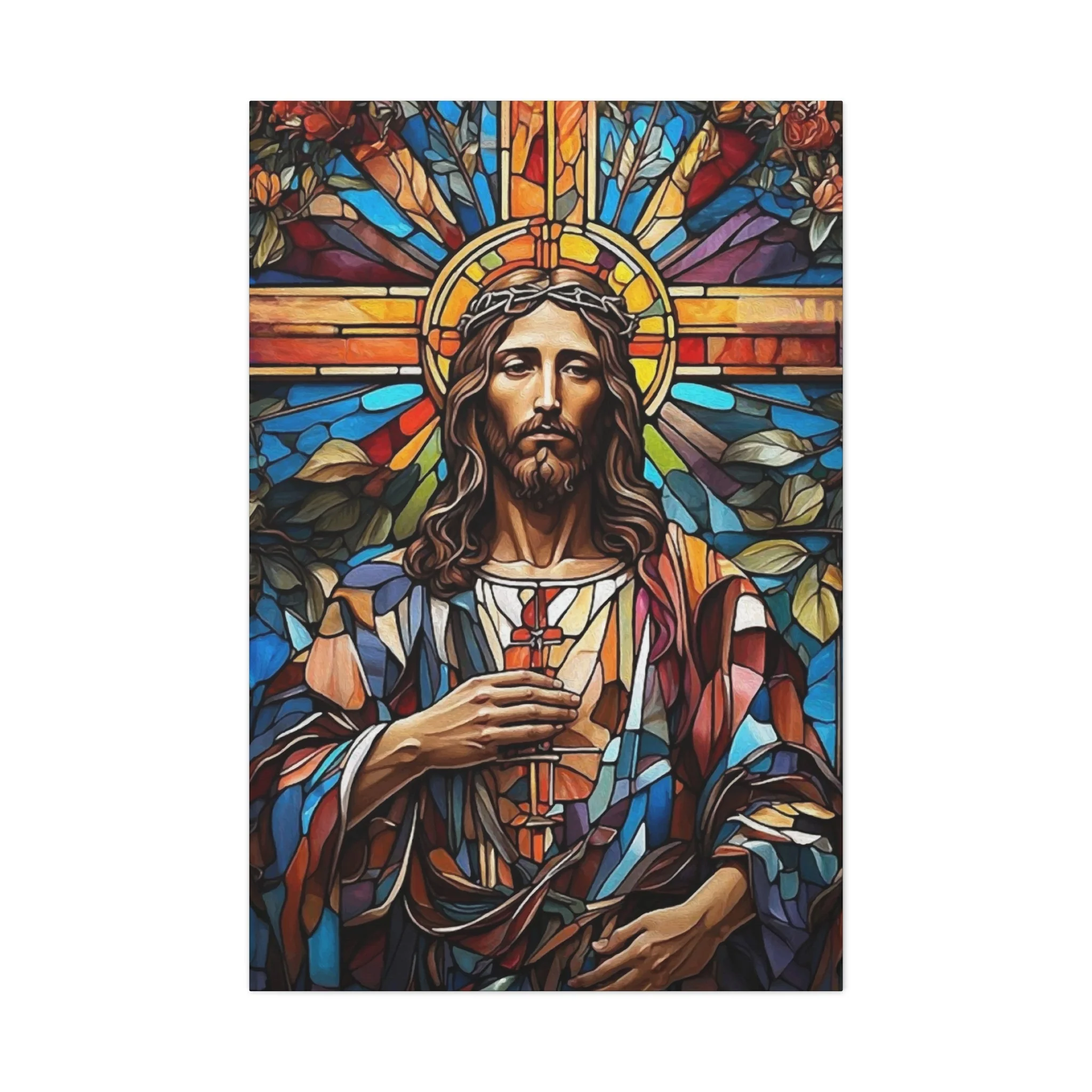 Colorblock Jesus Wall Art & Canvas Prints - Image 6