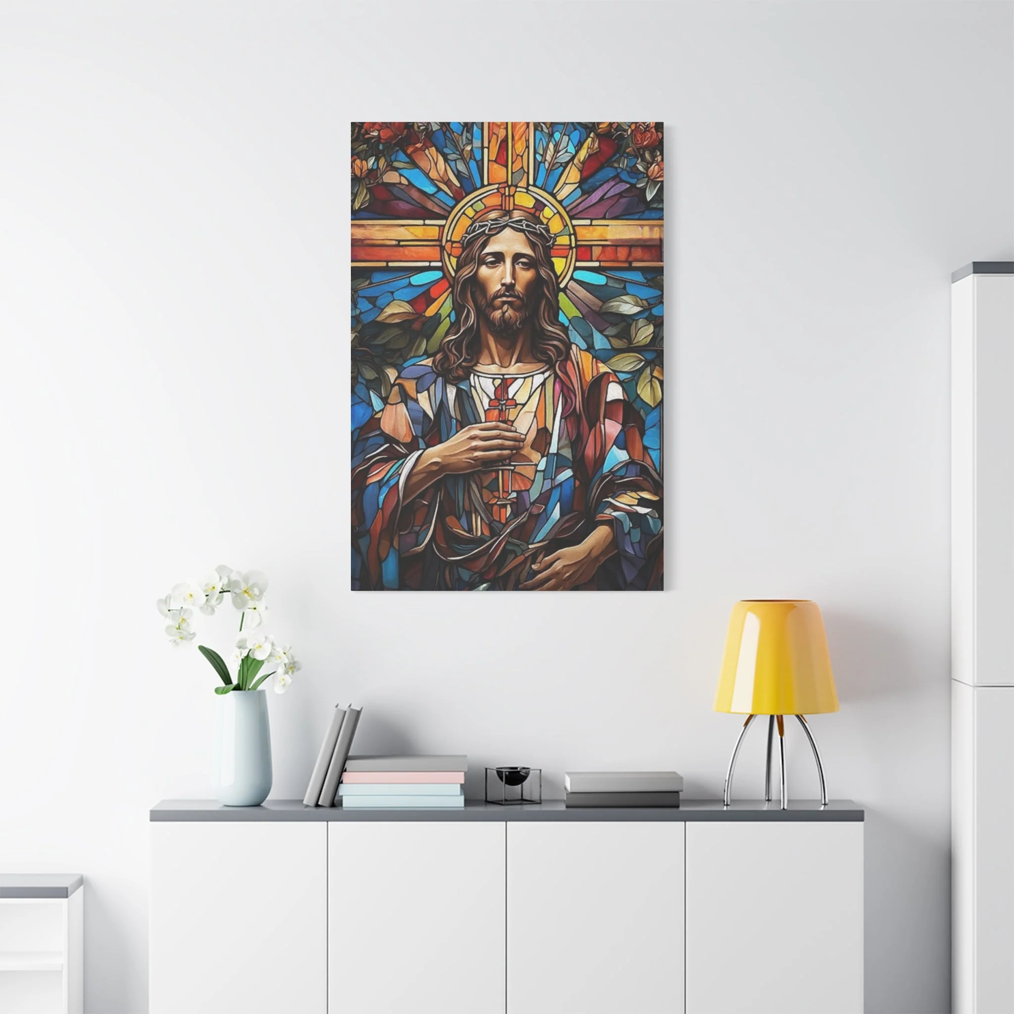 Colorblock Jesus Wall Art & Canvas Prints - Image 7