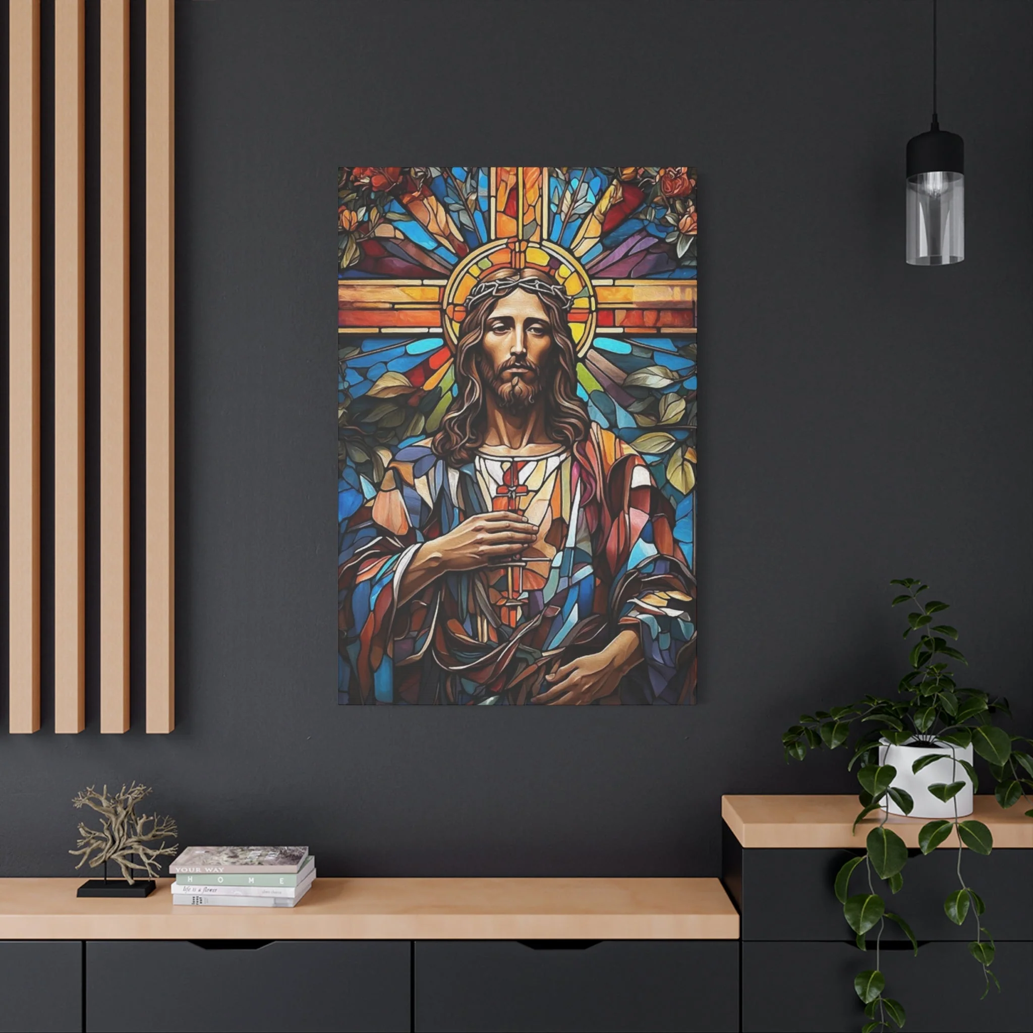 Colorblock Jesus Wall Art & Canvas Prints - Image 8
