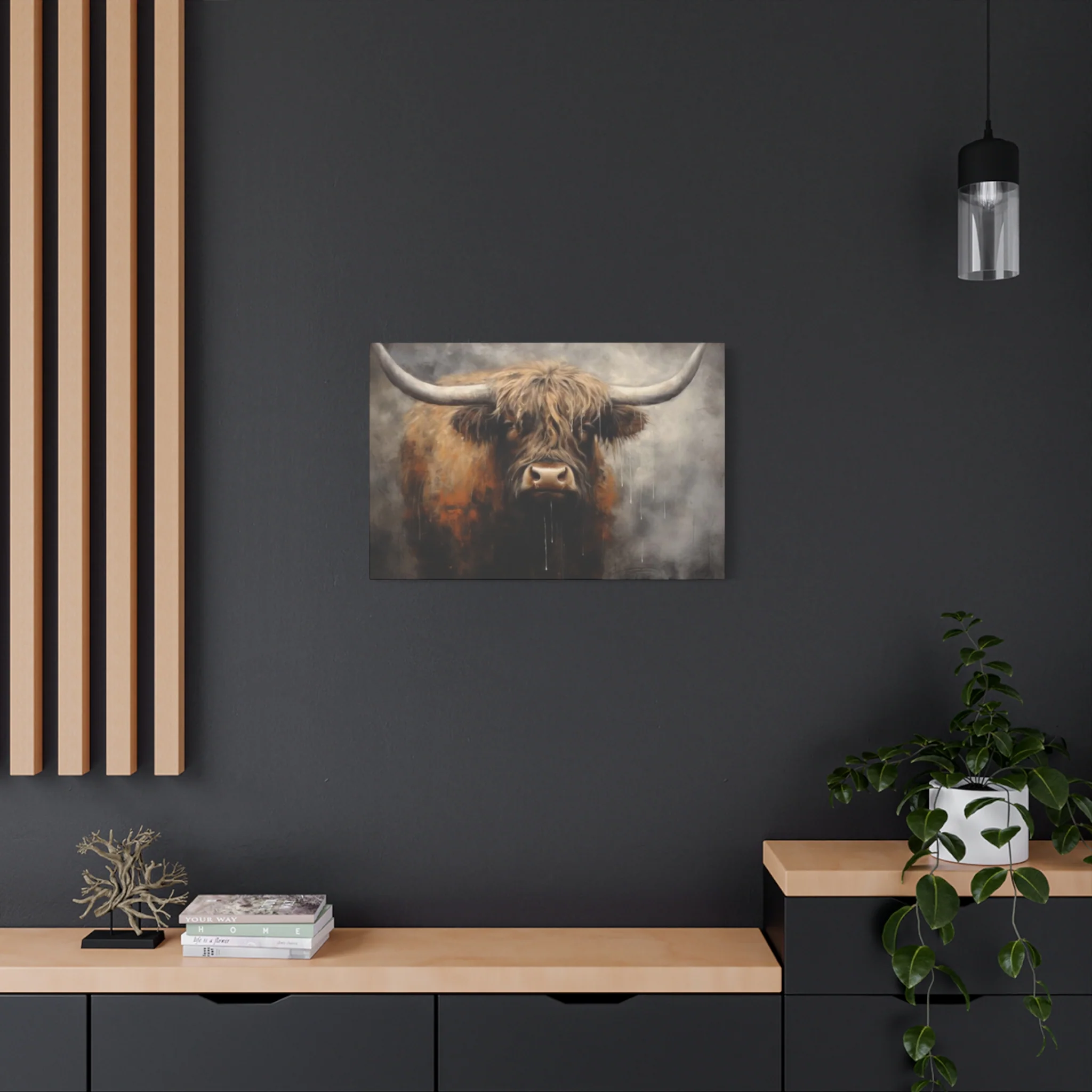 Hairy Bull Long Horns Wall Art & Canvas Prints - Image 10