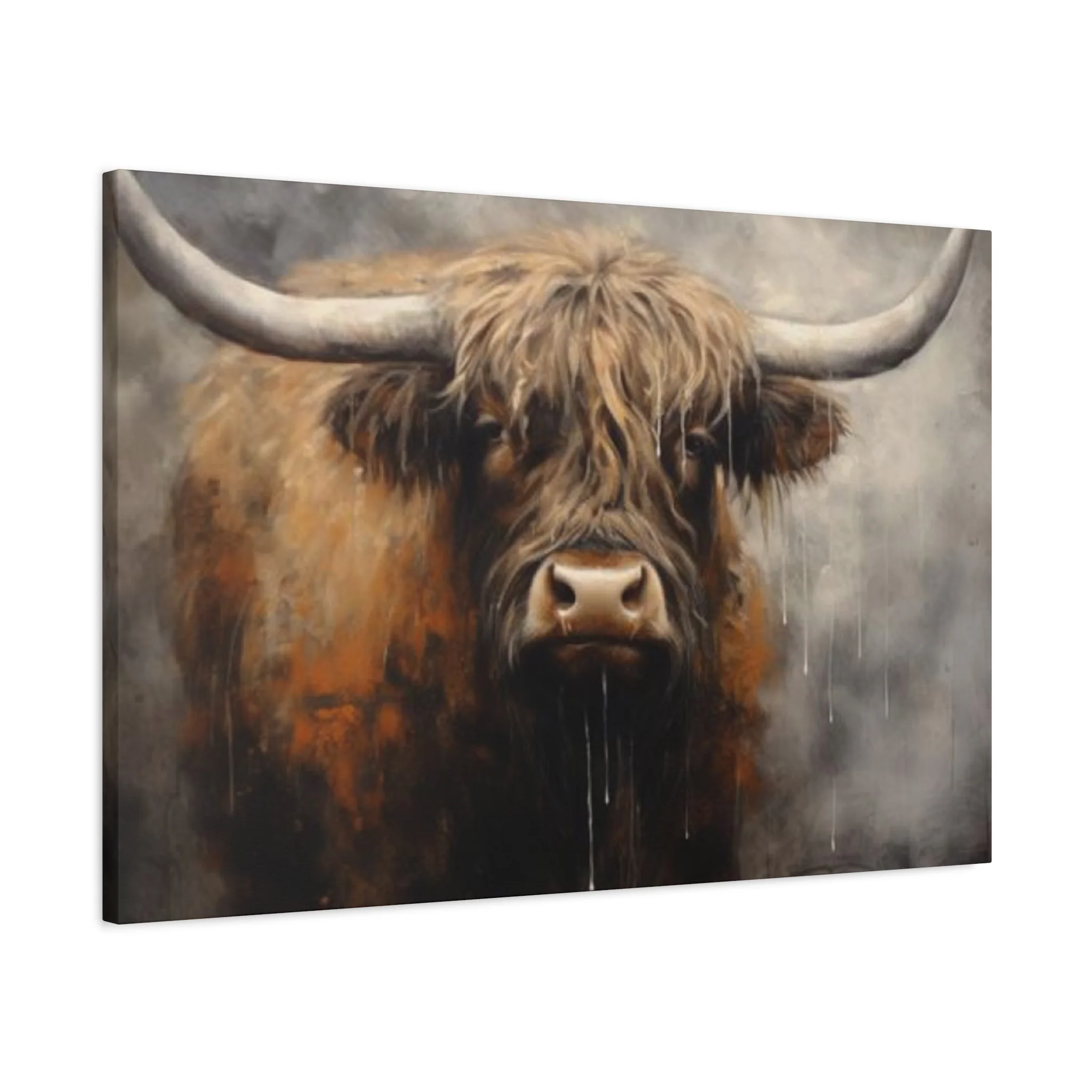 Hairy Bull Long Horns Wall Art & Canvas Prints - Image 11