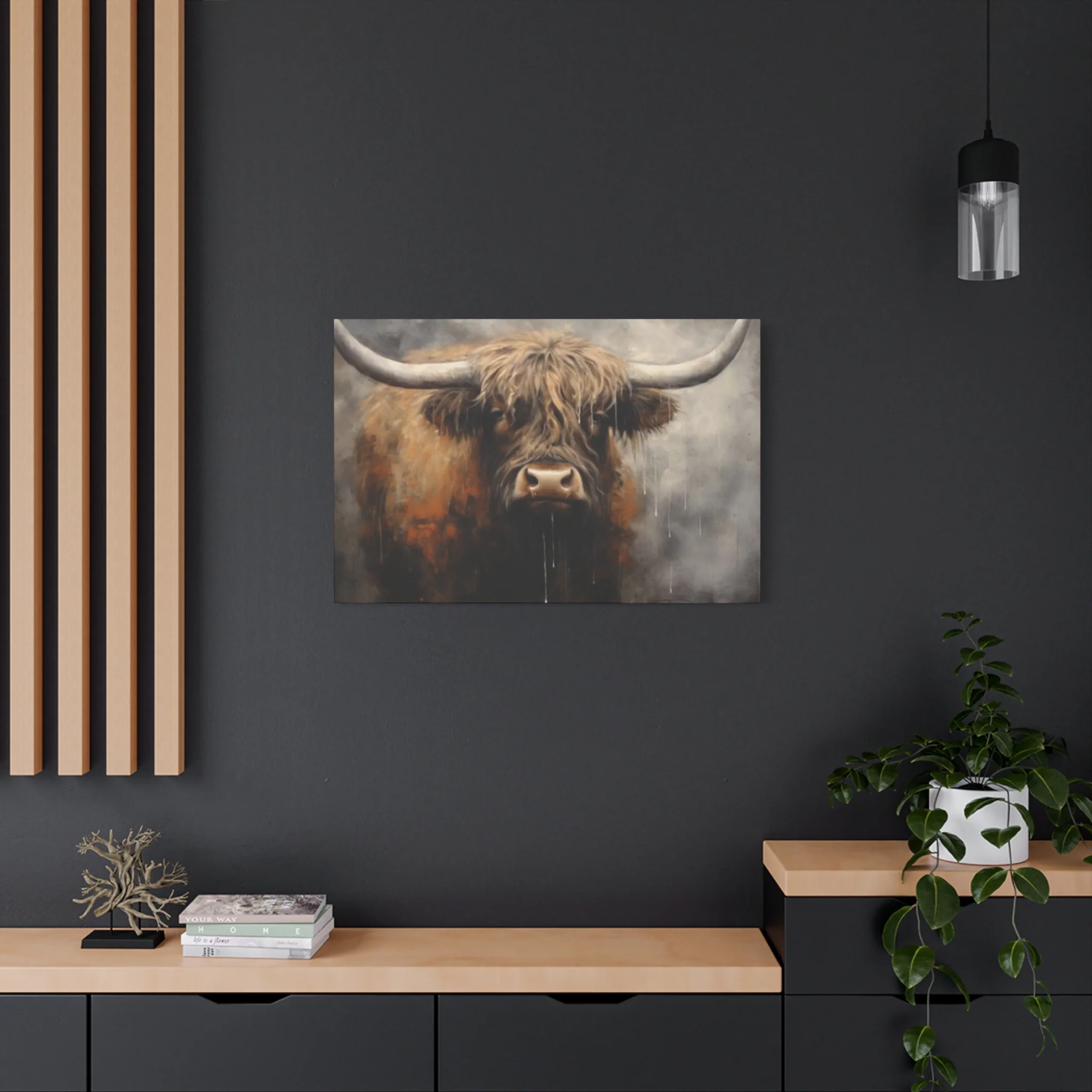 Hairy Bull Long Horns Wall Art & Canvas Prints - Image 13