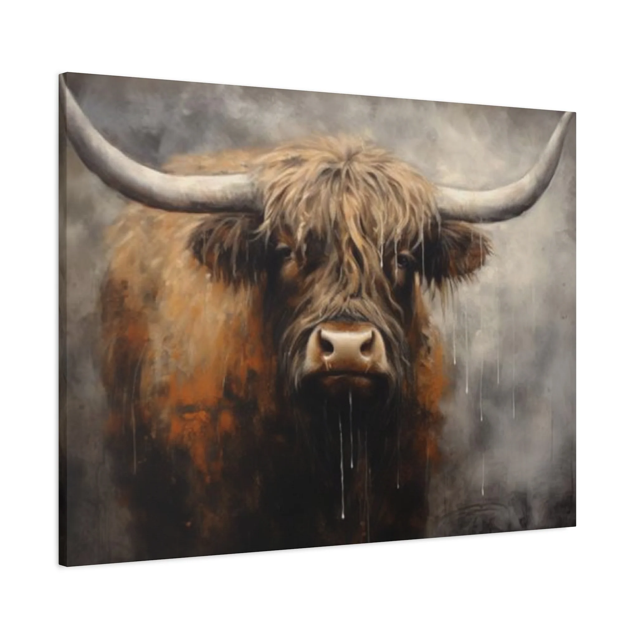 Hairy Bull Long Horns Wall Art & Canvas Prints - Image 14
