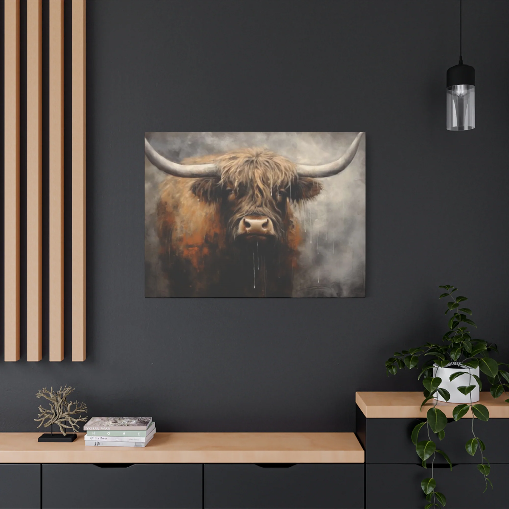 Hairy Bull Long Horns Wall Art & Canvas Prints - Image 16