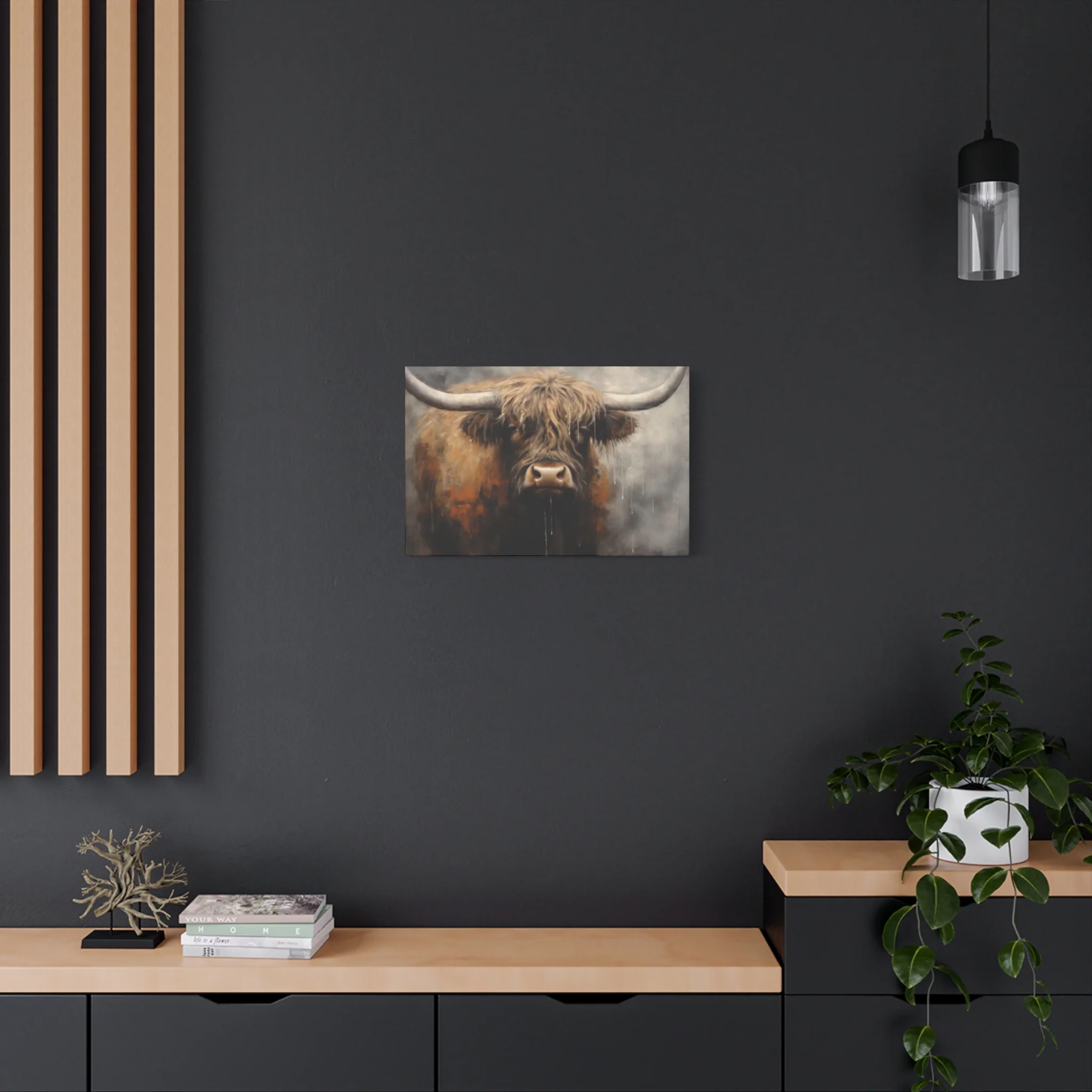 Hairy Bull Long Horns Wall Art & Canvas Prints - Image 7