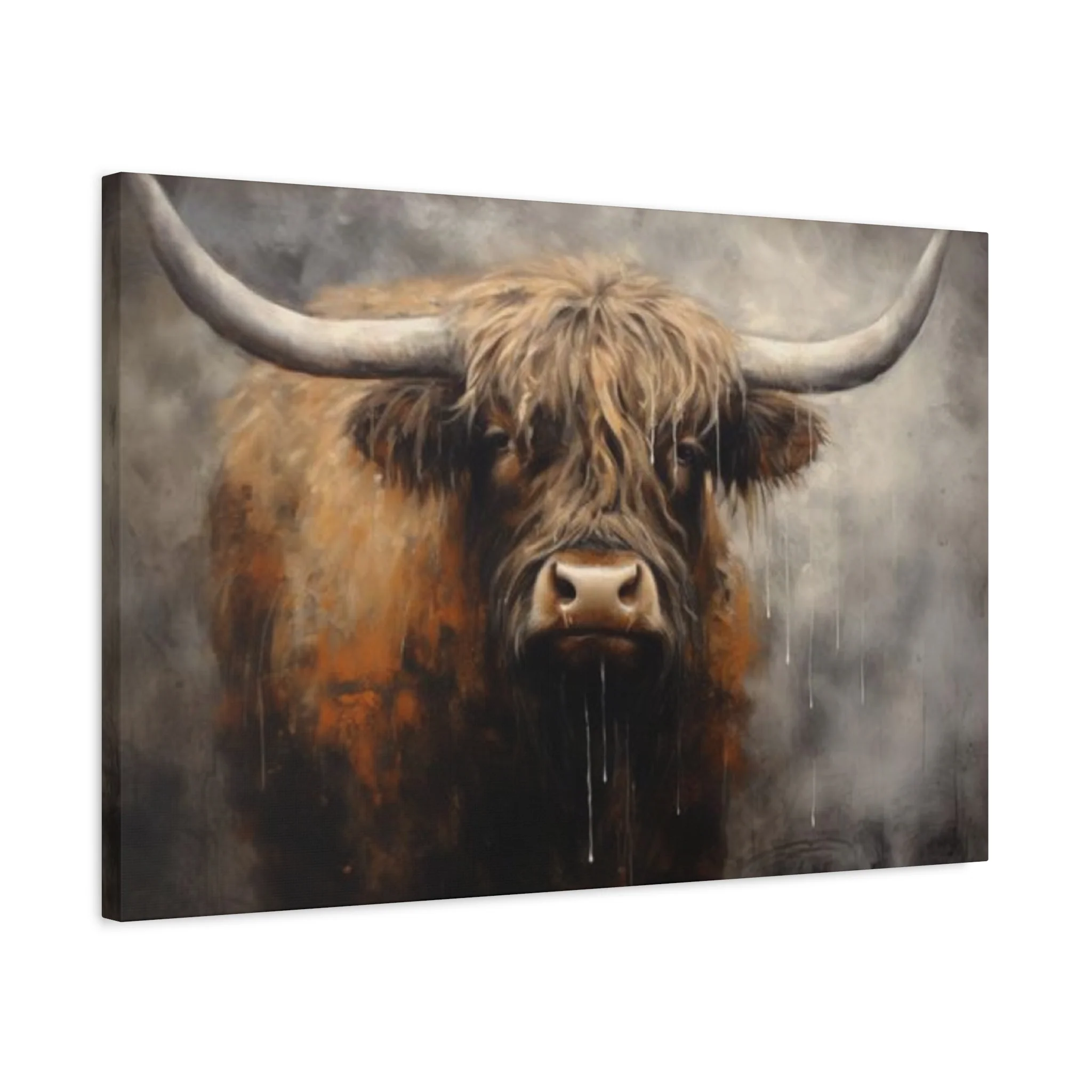 Hairy Bull Long Horns Wall Art & Canvas Prints - Image 8