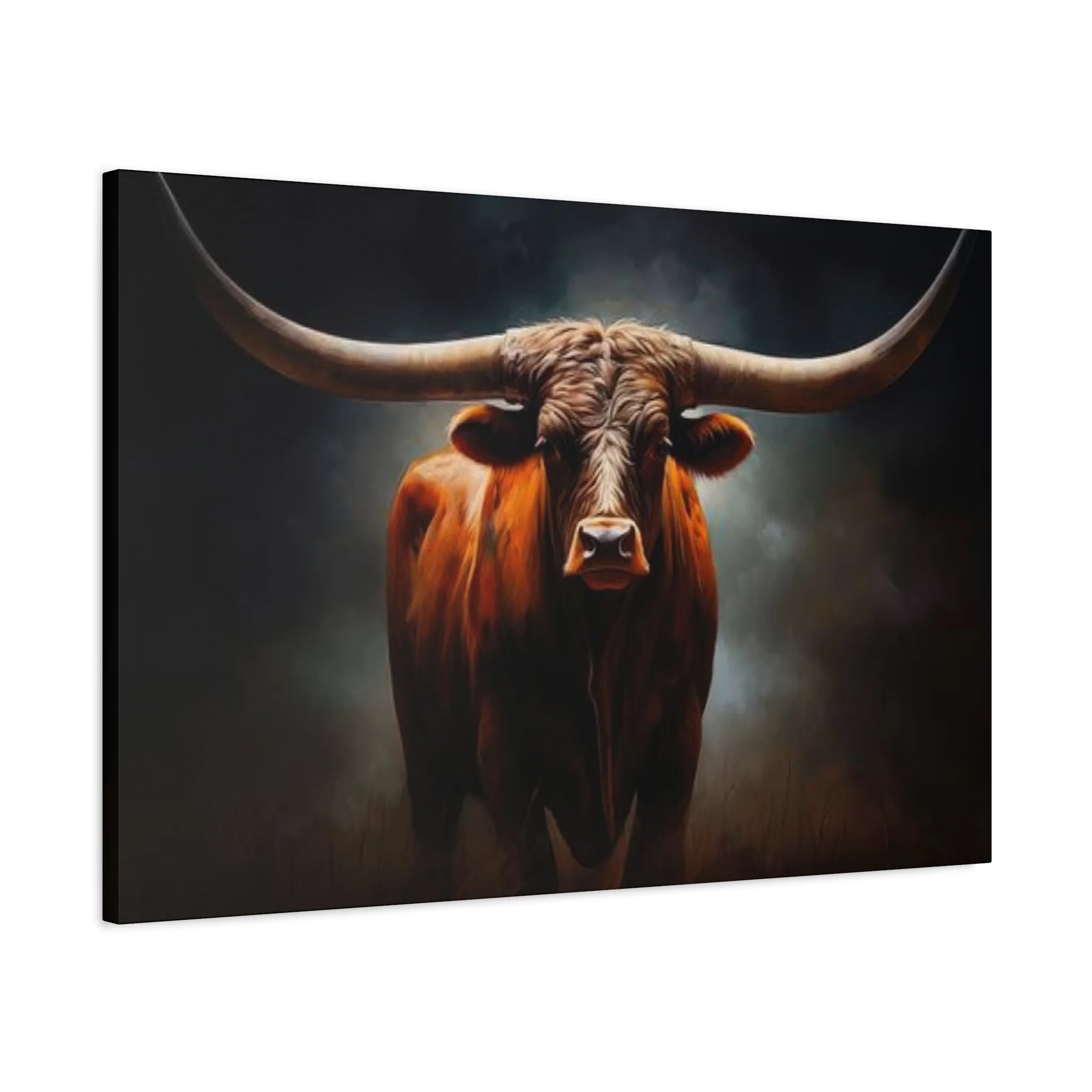 Hairy Bull Straight Long Horns Wall Art & Canvas Prints - Image 11