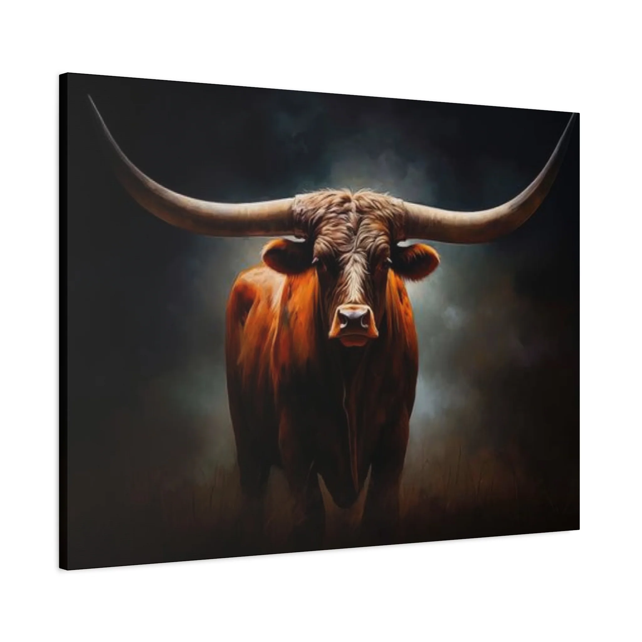 Hairy Bull Straight Long Horns Wall Art & Canvas Prints - Image 14