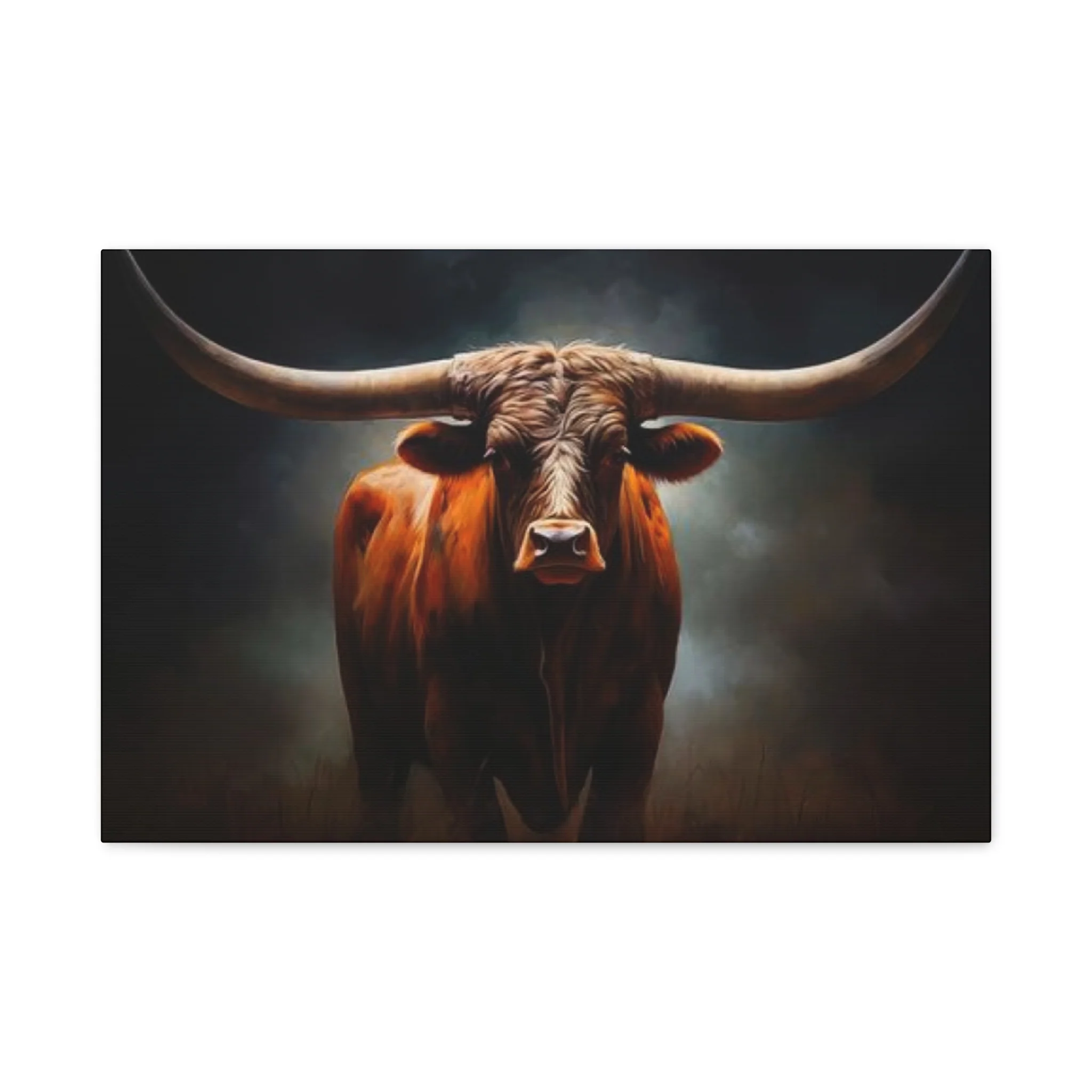 Hairy Bull Straight Long Horns Wall Art & Canvas Prints - Image 5