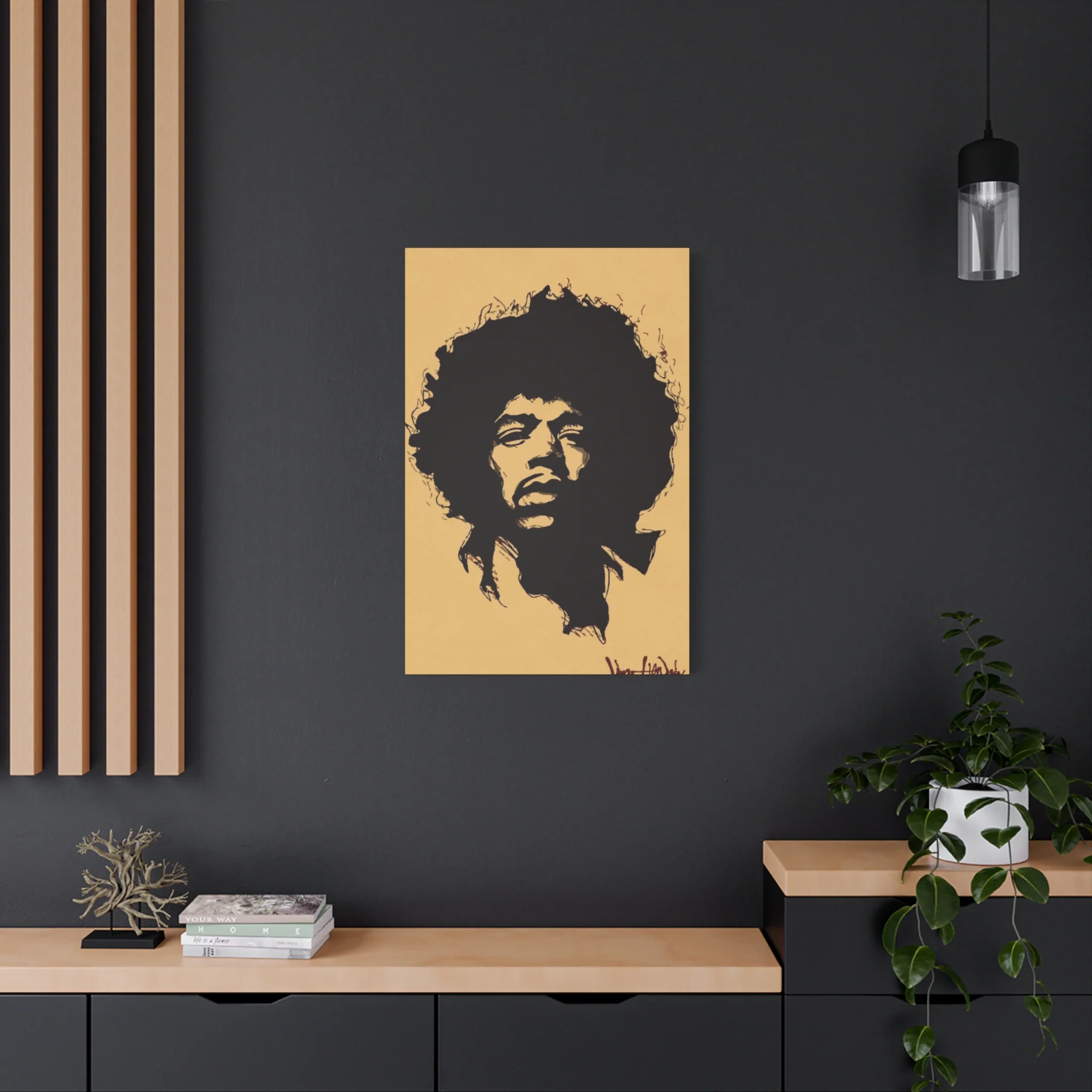 Jimi Hendrix Brown Poster Wall Art & Canvas Prints - Image 10