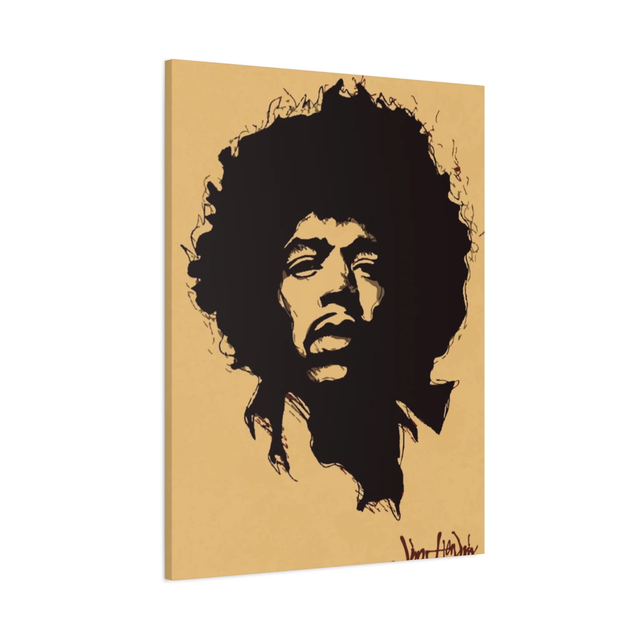 Jimi Hendrix Brown Poster Wall Art & Canvas Prints - Image 11