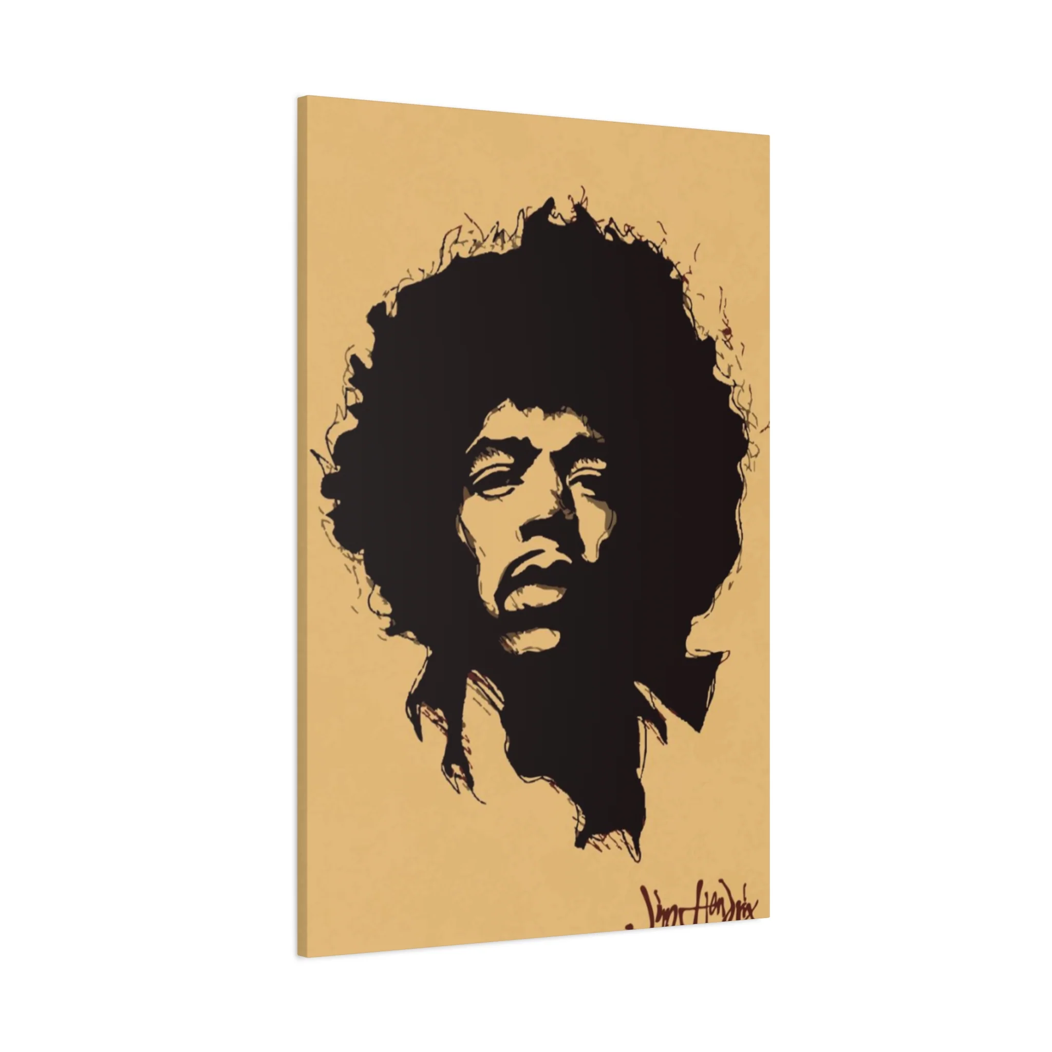 Jimi Hendrix Brown Poster Wall Art & Canvas Prints - Image 14