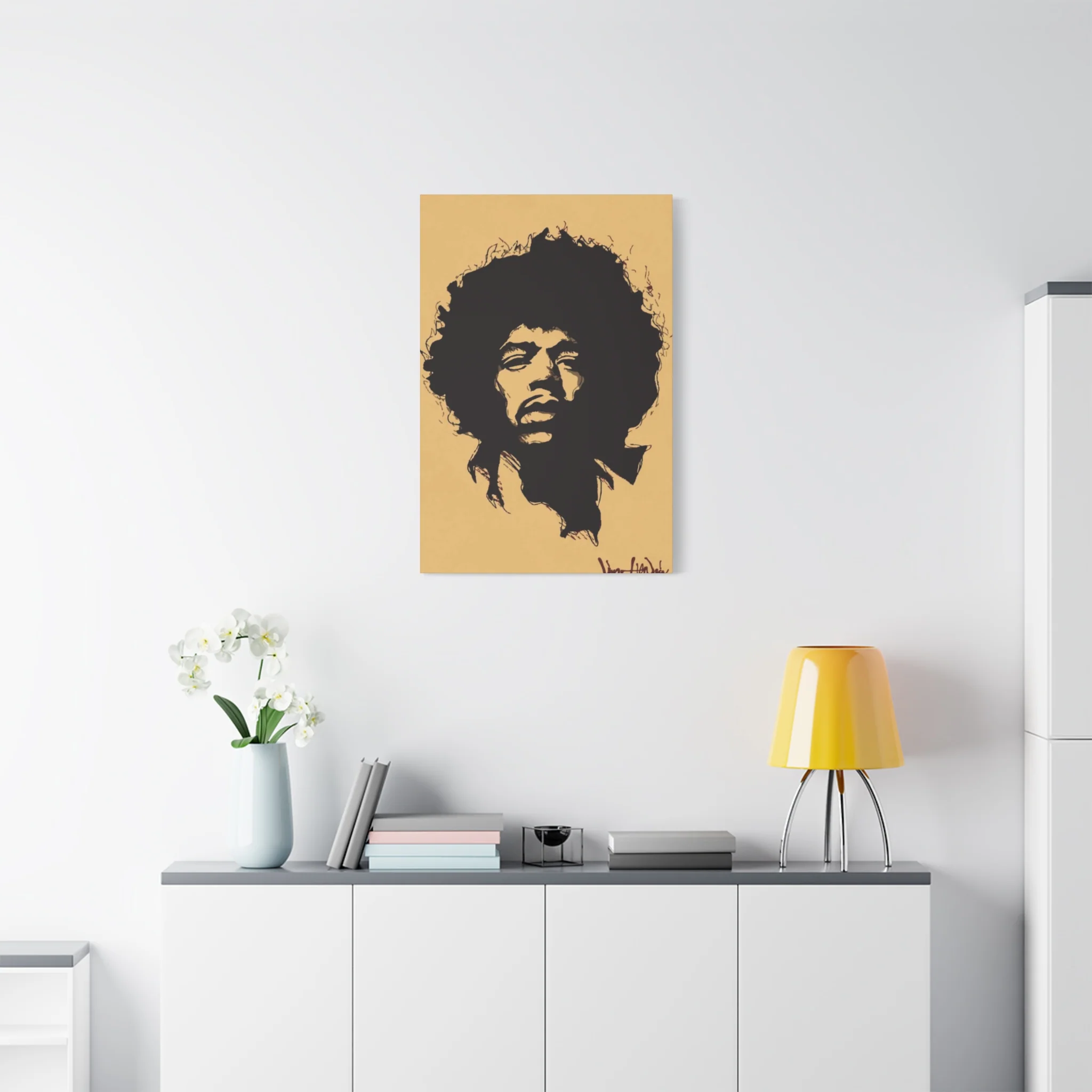 Jimi Hendrix Brown Poster Wall Art & Canvas Prints - Image 9