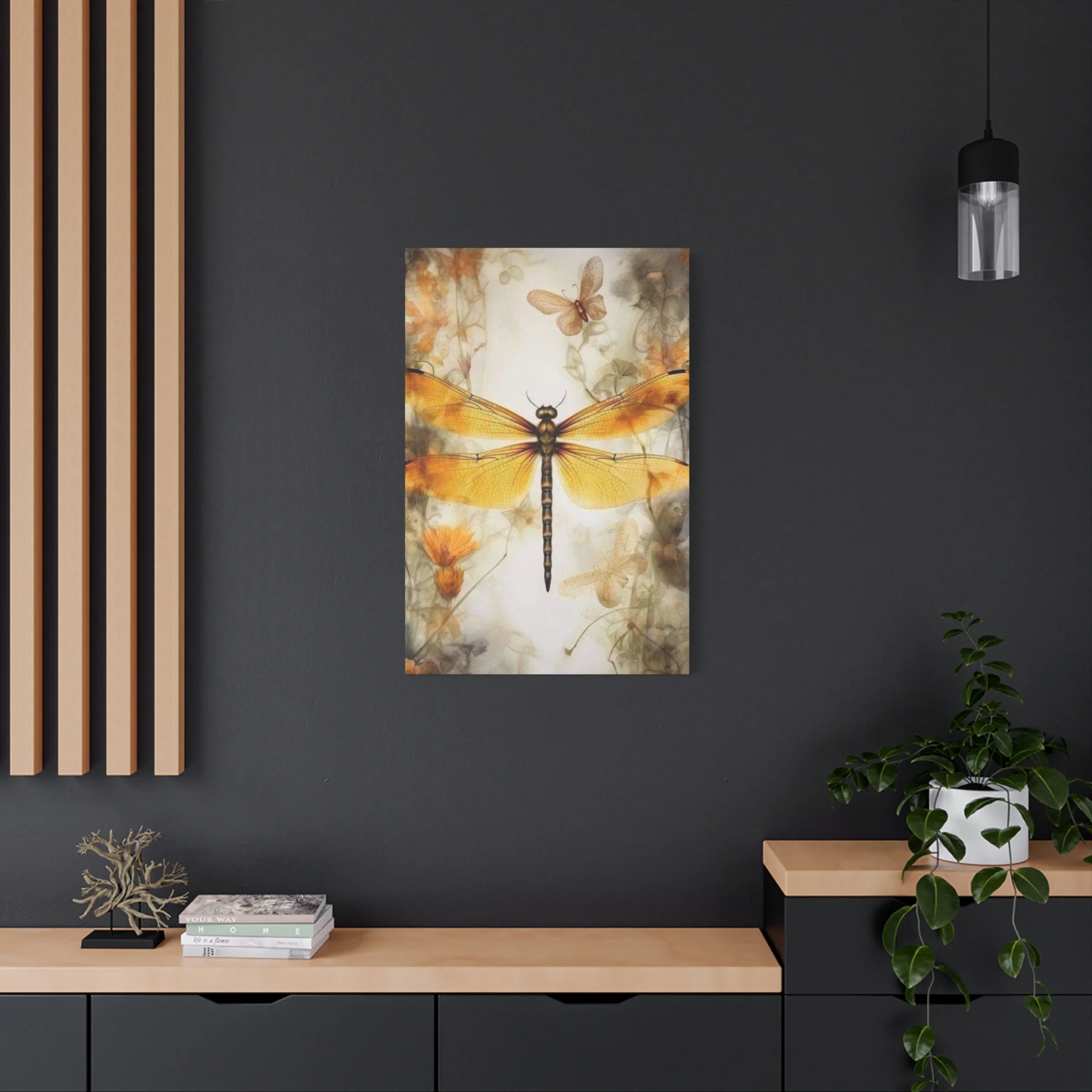 Light Brown Wing Dragonfly Wall Art & Canvas Prints - Image 10