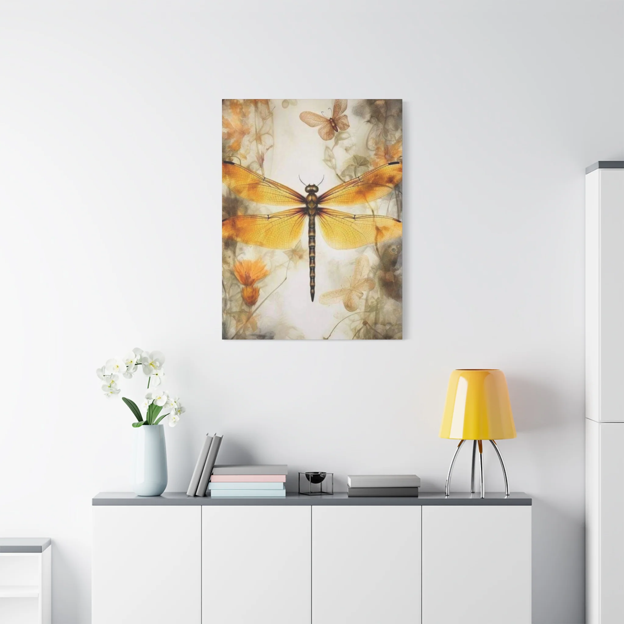 Light Brown Wing Dragonfly Wall Art & Canvas Prints - Image 12