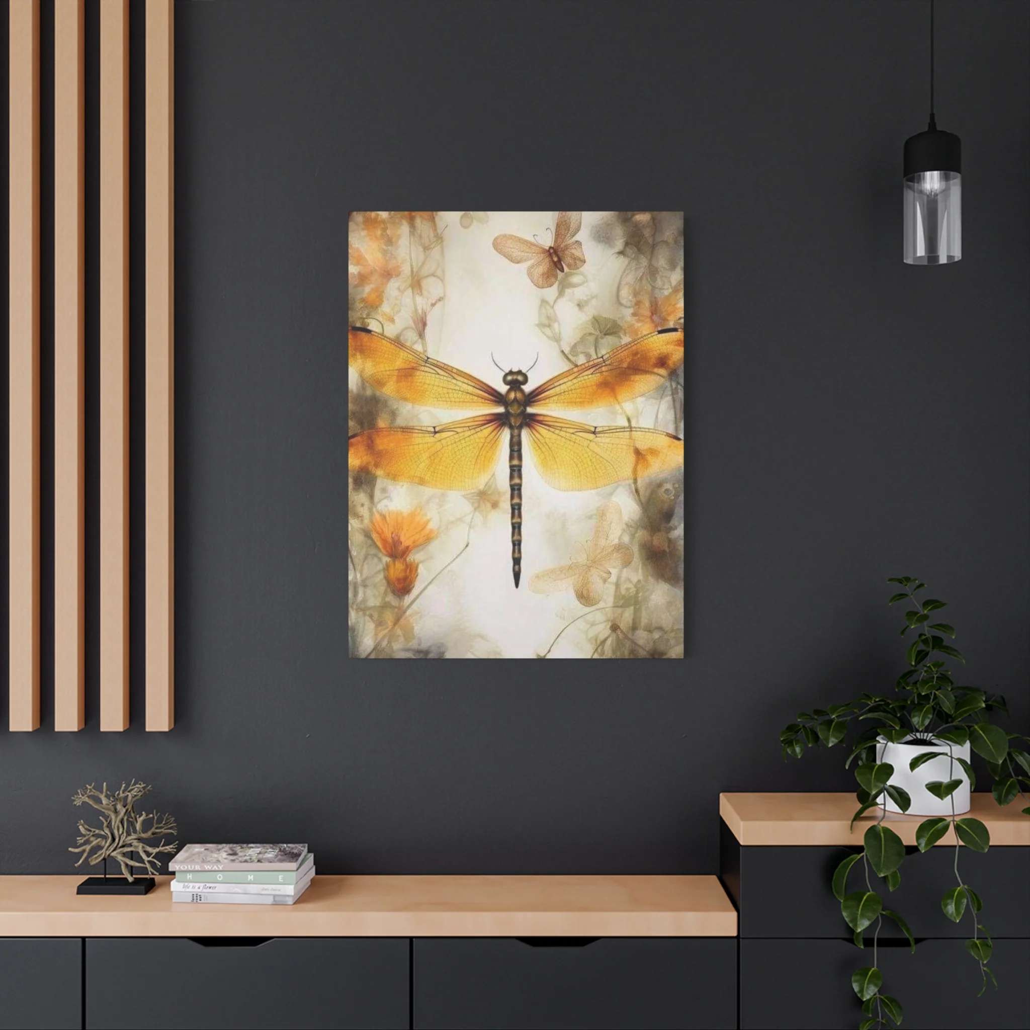 Light Brown Wing Dragonfly Wall Art & Canvas Prints - Image 13