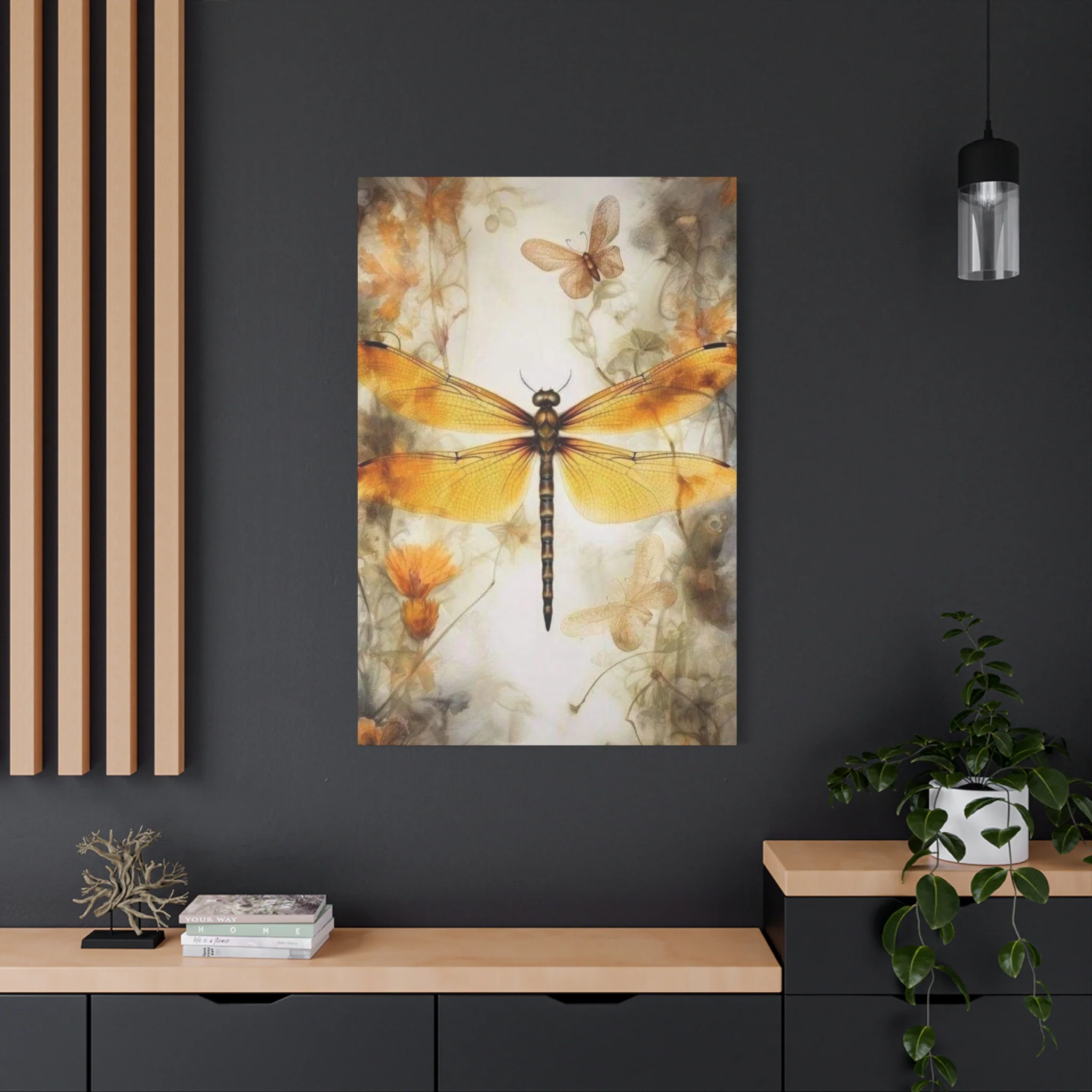 Light Brown Wing Dragonfly Wall Art & Canvas Prints - Image 16