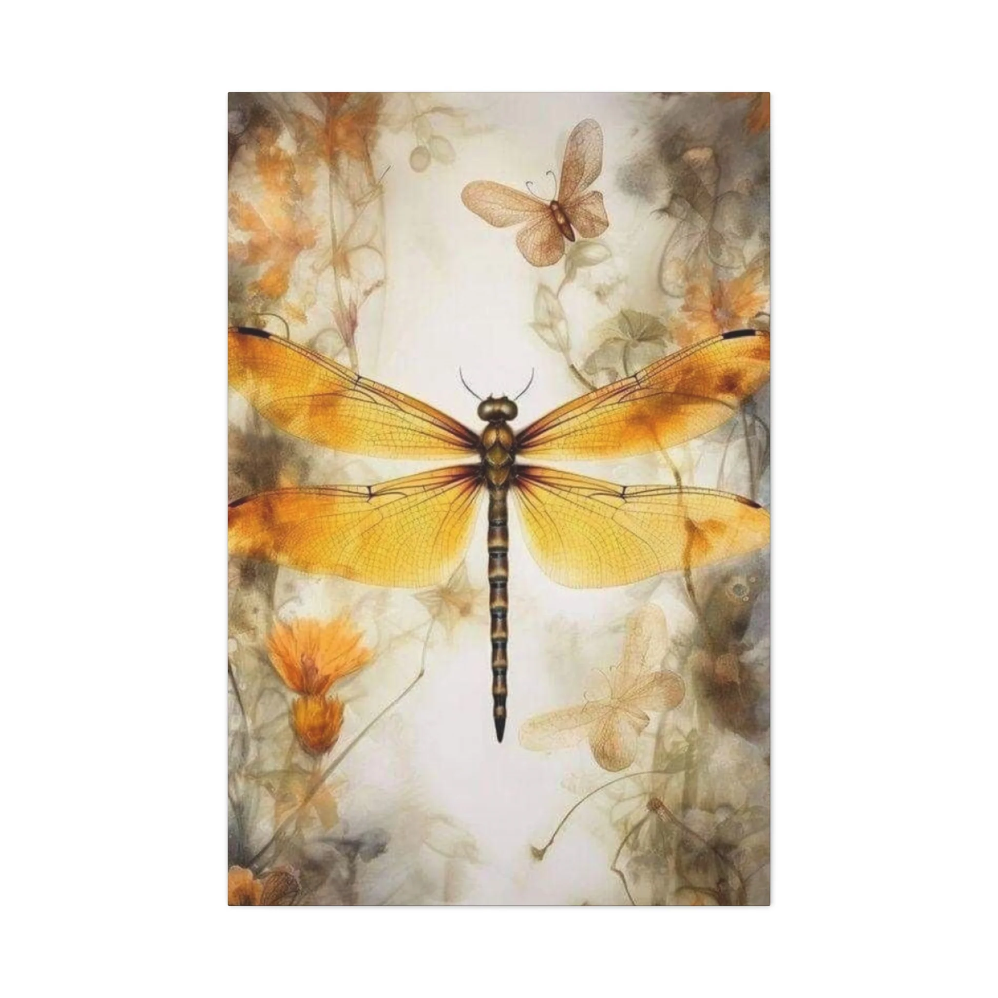 Light Brown Wing Dragonfly Wall Art & Canvas Prints - Image 4