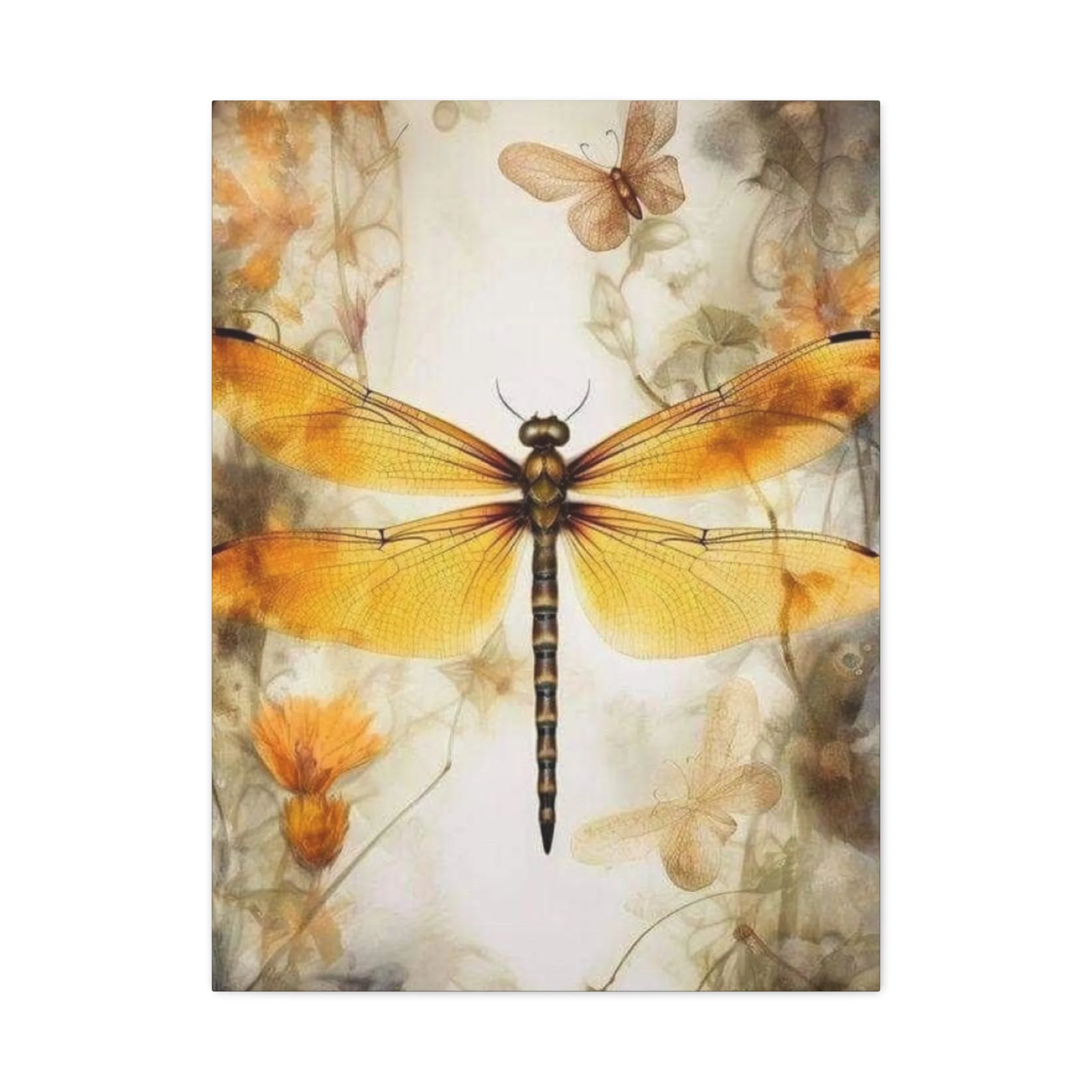 Light Brown Wing Dragonfly Wall Art & Canvas Prints - Image 5