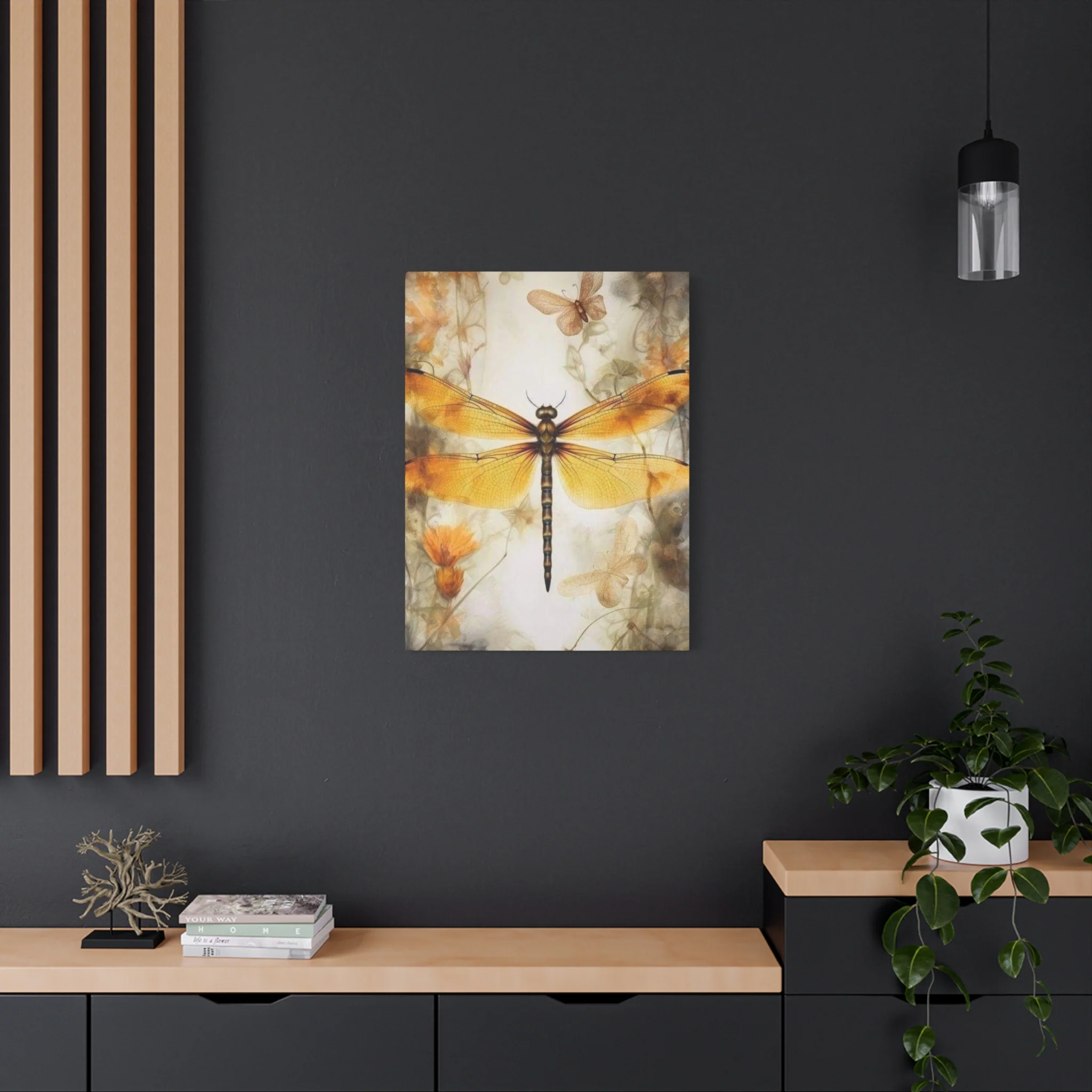 Light Brown Wing Dragonfly Wall Art & Canvas Prints - Image 7
