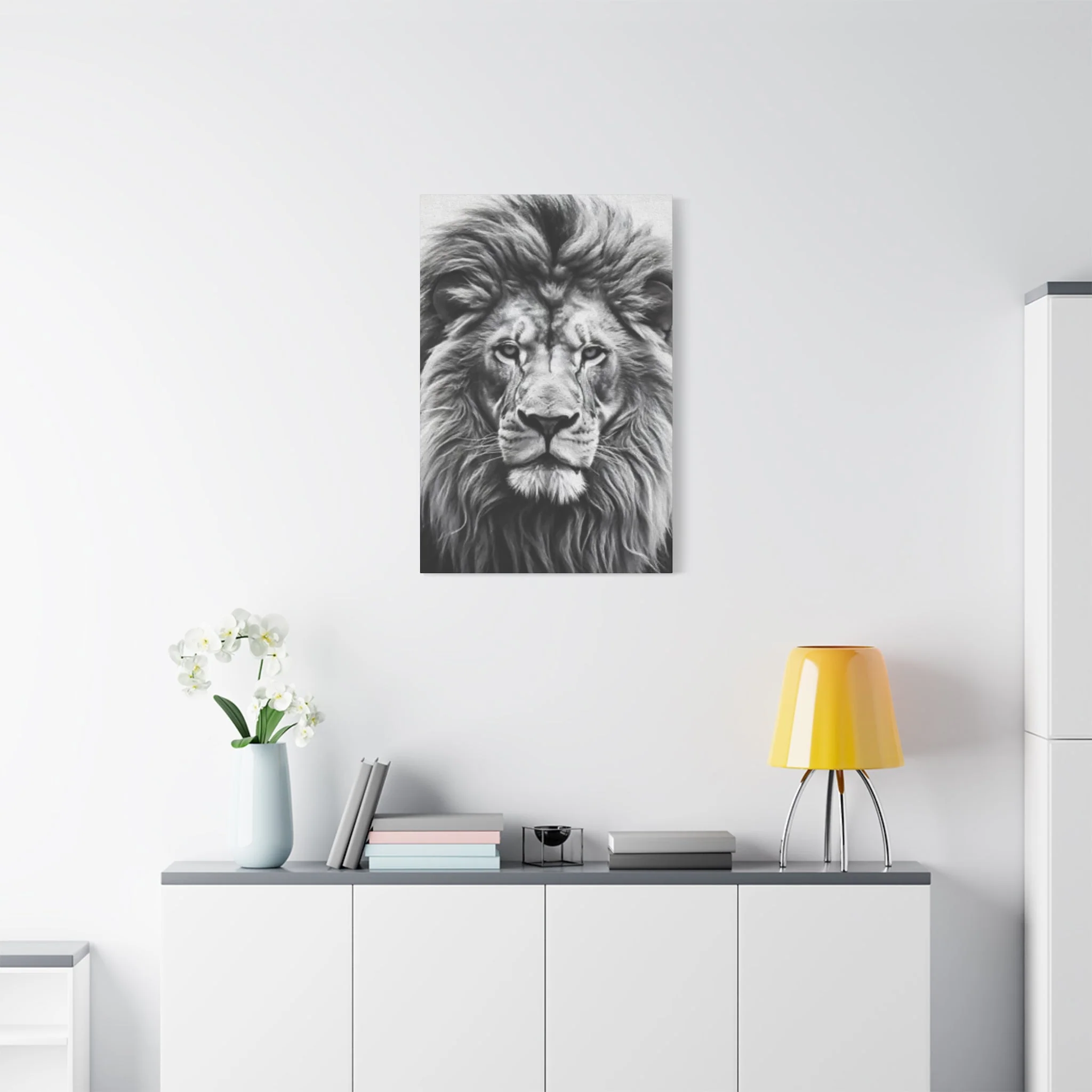 Lion BW Wall Art & Canvas Prints - Image 5