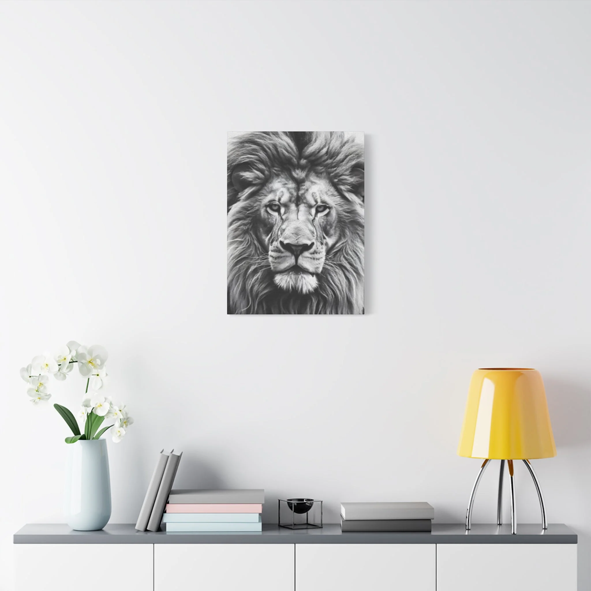 Lion BW Wall Art & Canvas Prints - Image 8