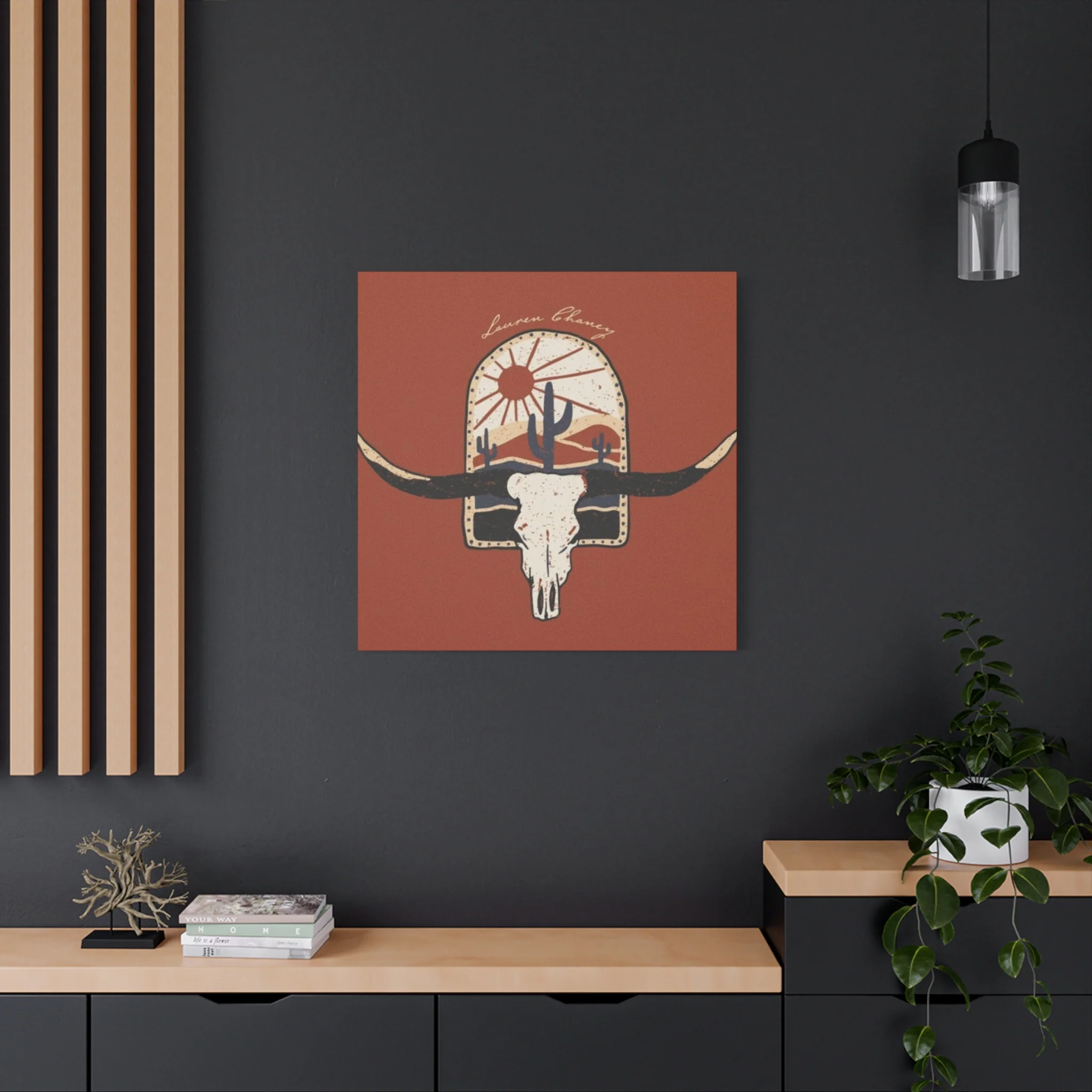 Logo Of Bull Long Horn Wall Art & Canvas Prints - Image 13