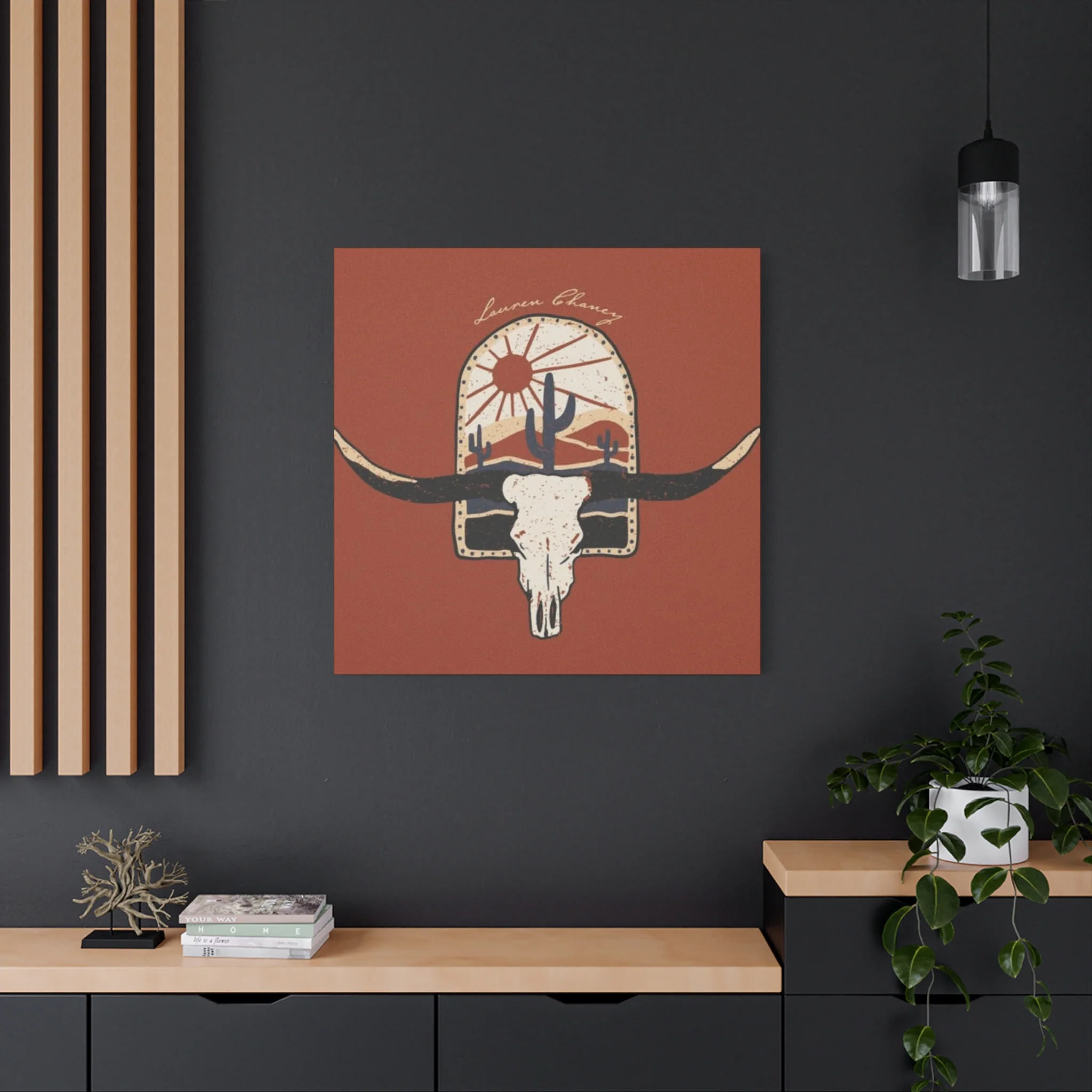 Logo Of Bull Long Horn Wall Art & Canvas Prints - Image 16