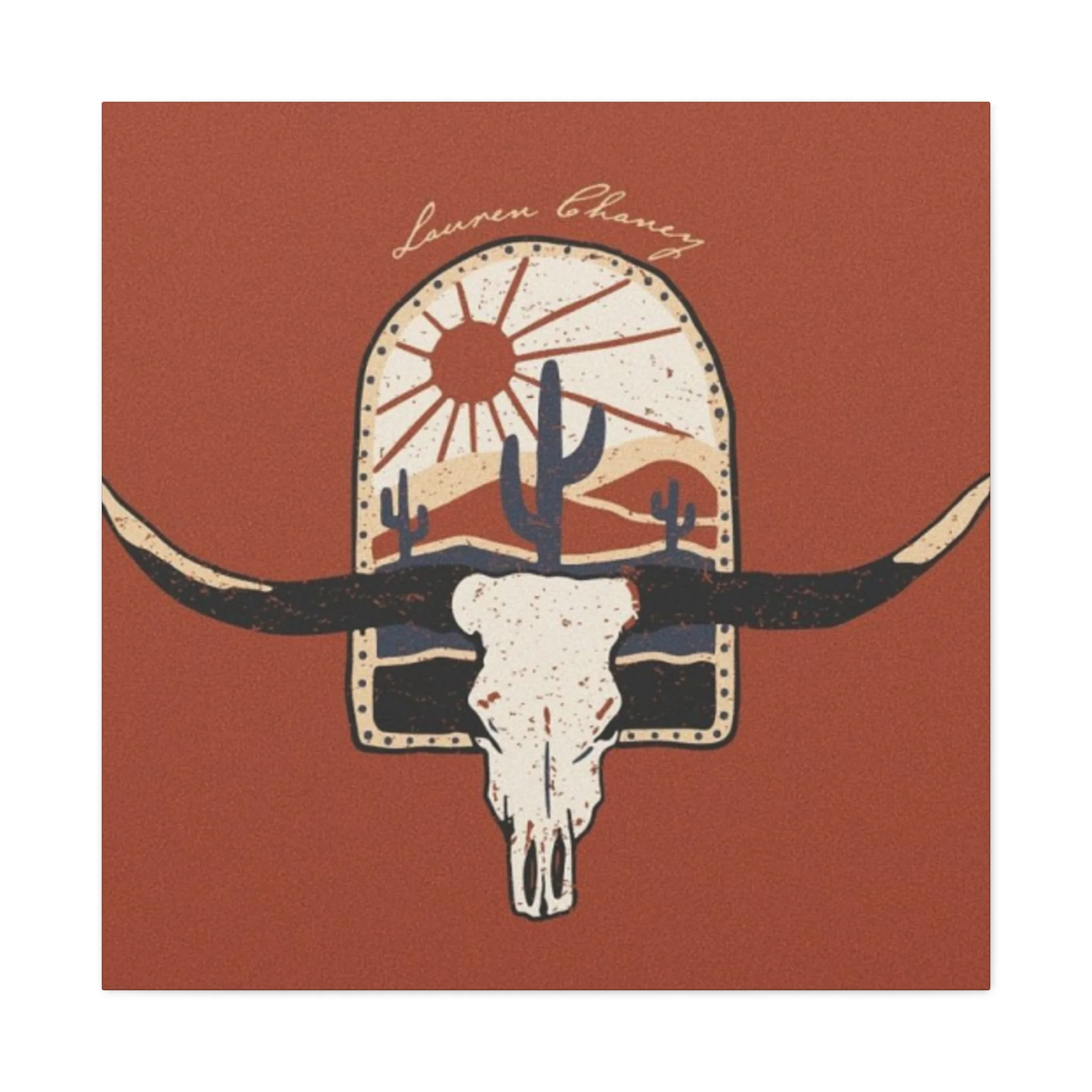 Logo Of Bull Long Horn Wall Art & Canvas Prints - Image 3