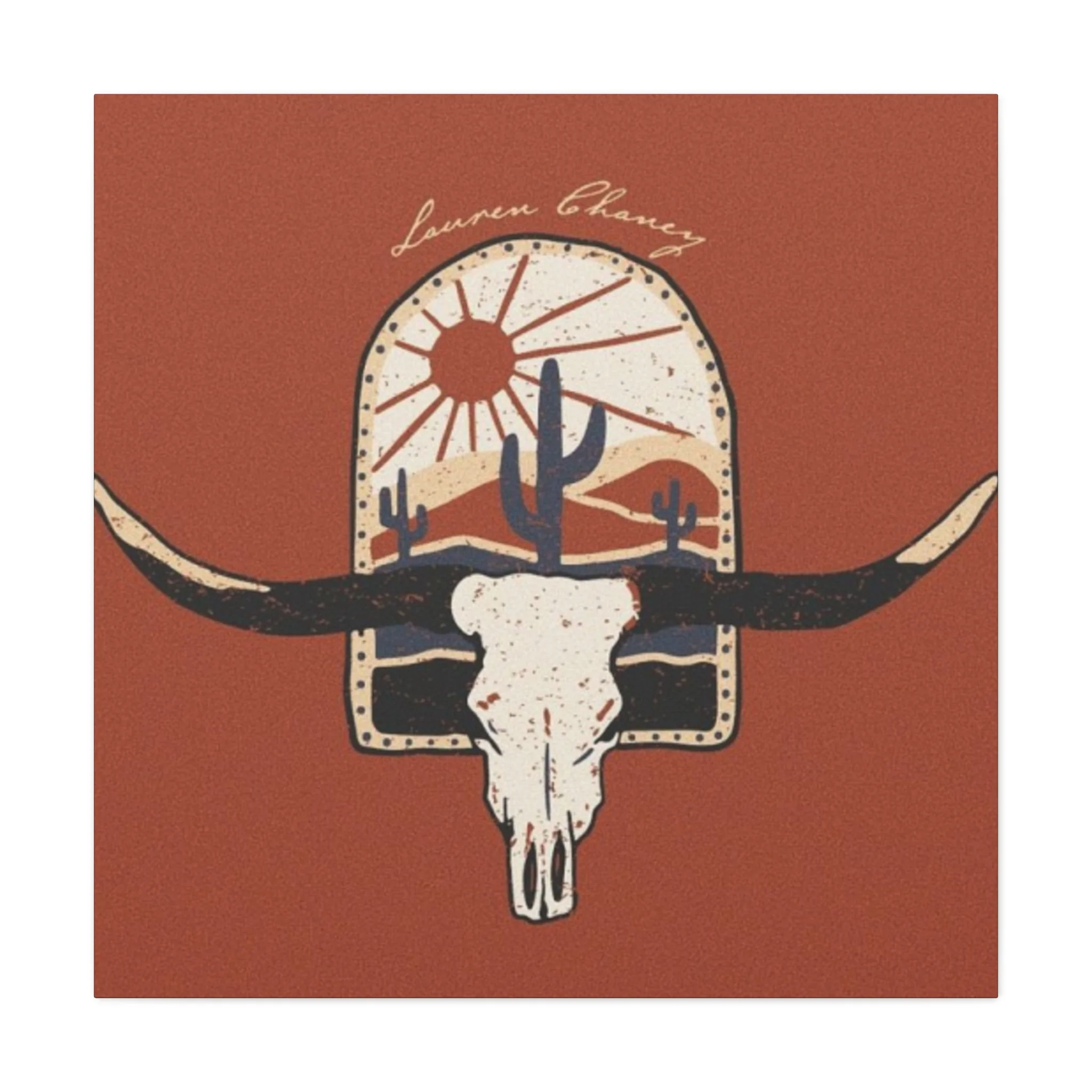 Logo Of Bull Long Horn Wall Art & Canvas Prints - Image 4