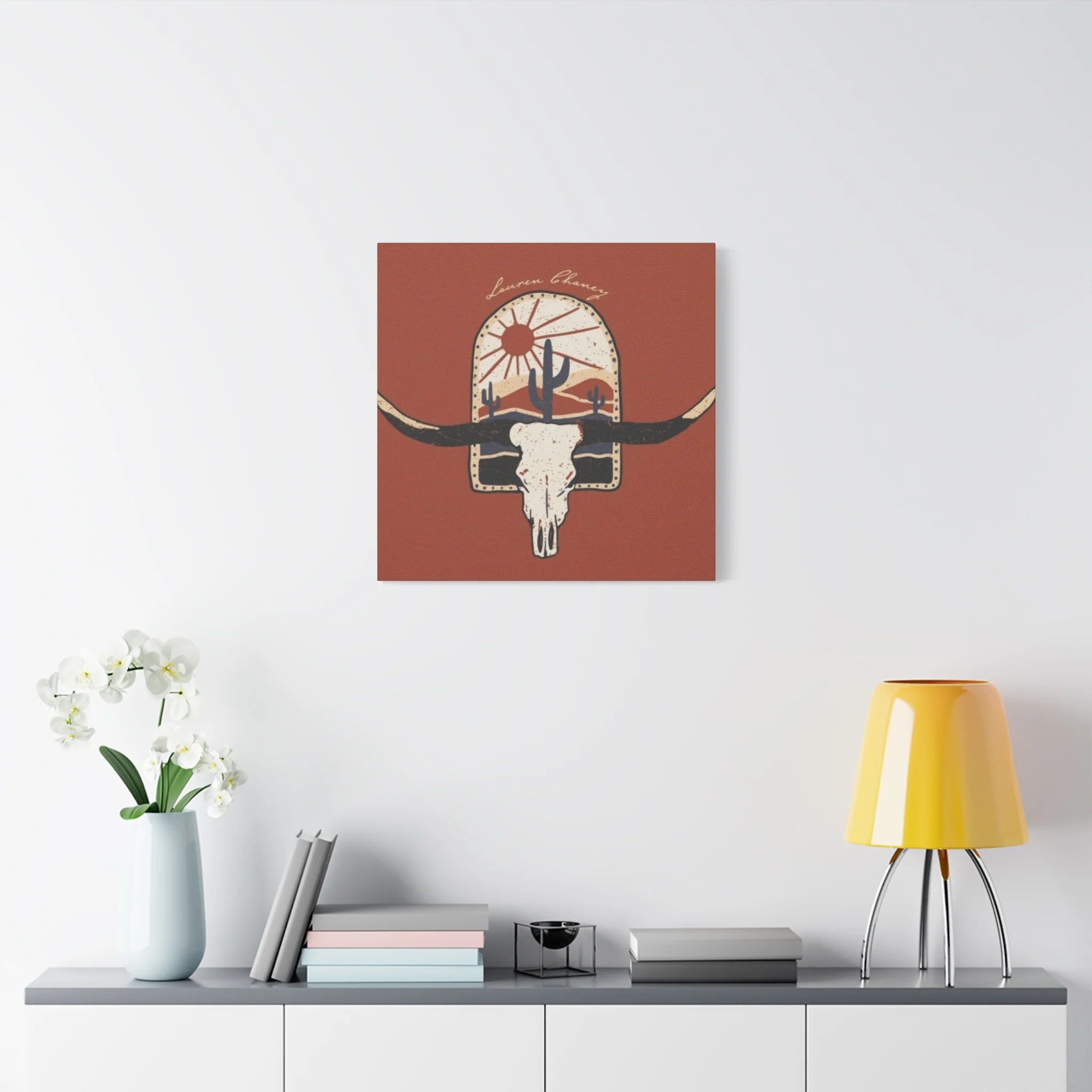 Logo Of Bull Long Horn Wall Art & Canvas Prints - Image 6