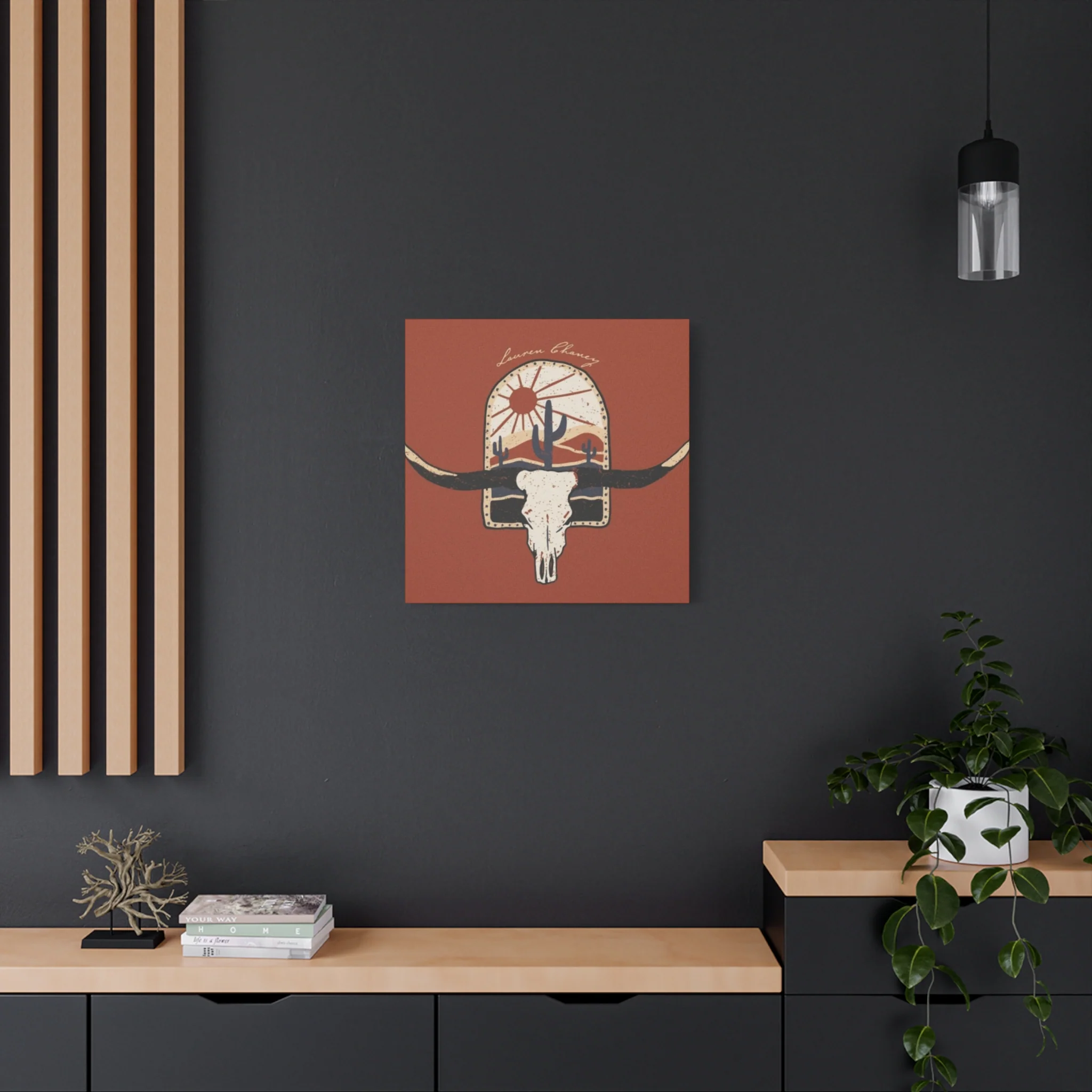 Logo Of Bull Long Horn Wall Art & Canvas Prints - Image 7