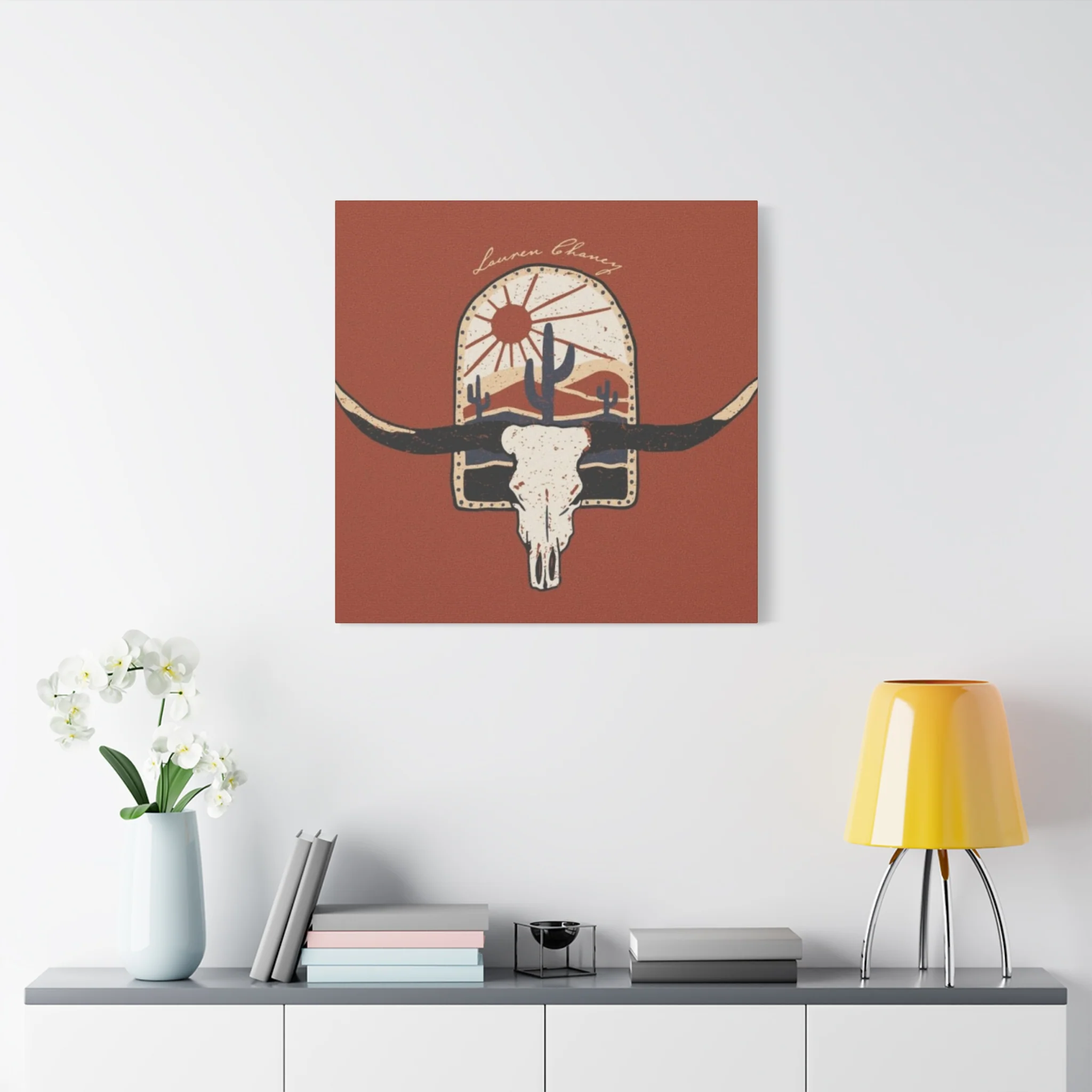 Logo Of Bull Long Horn Wall Art & Canvas Prints - Image 9