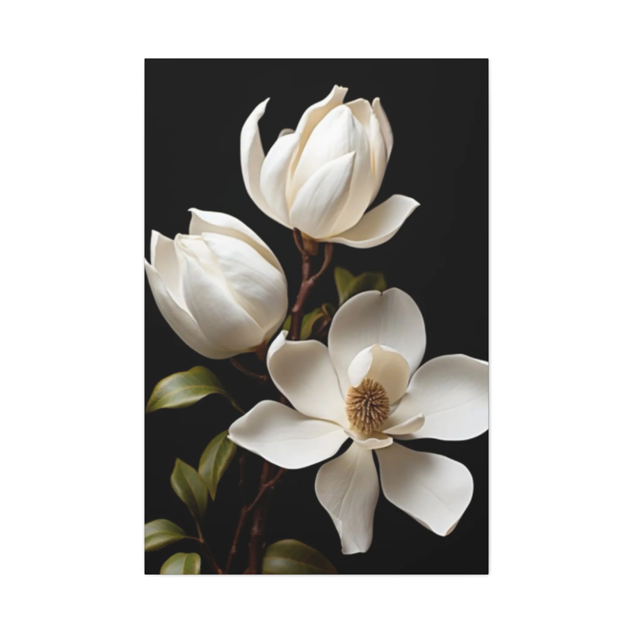 Magnolia Flower Family Painting Wall Art & Canvas Prints - Image 4