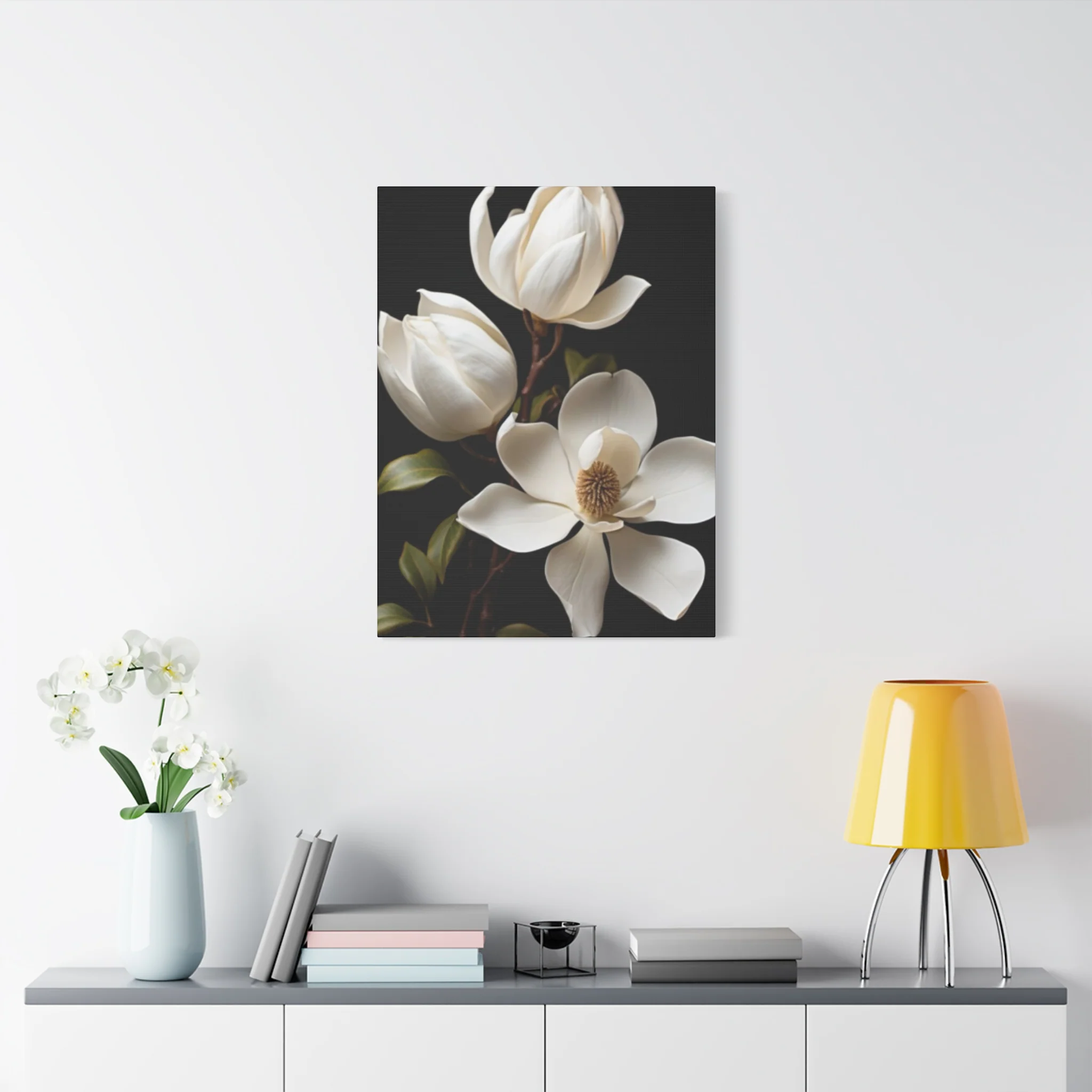 Magnolia Flower Family Painting Wall Art & Canvas Prints - Image 6