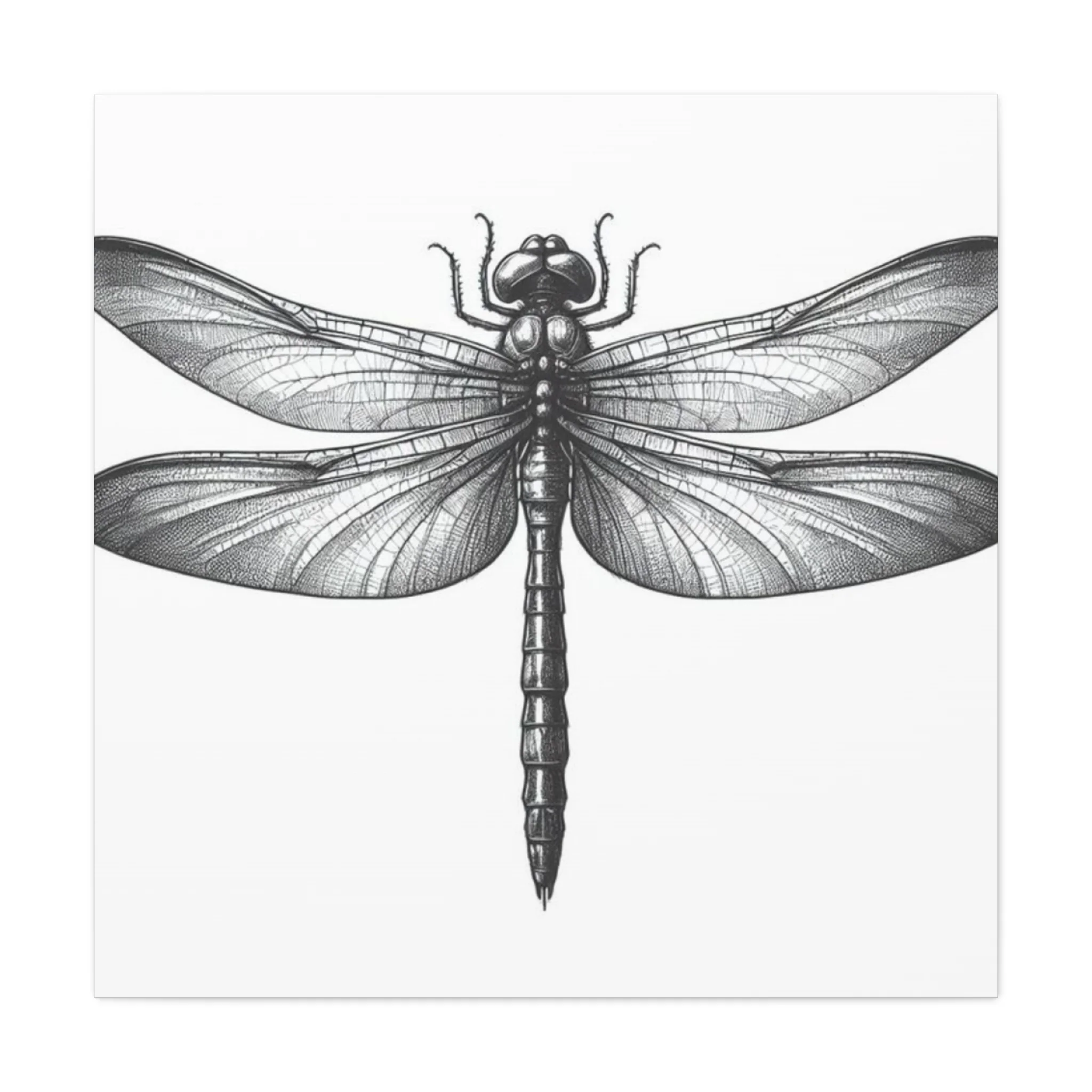 Top of Black Dragonfly Wall Art & Canvas Prints - Image 4