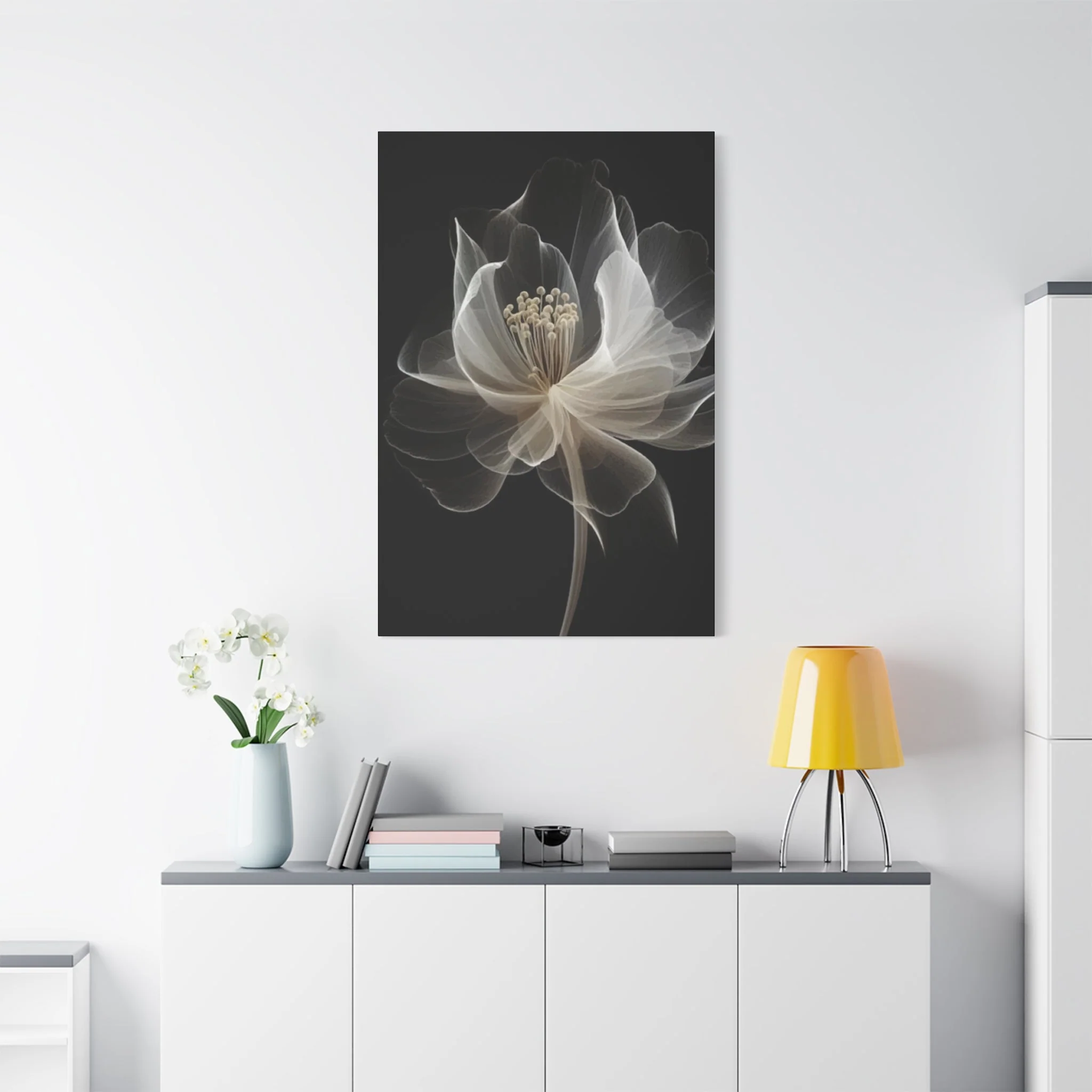 White flower Wall Art & Canvas Prints - Image 11