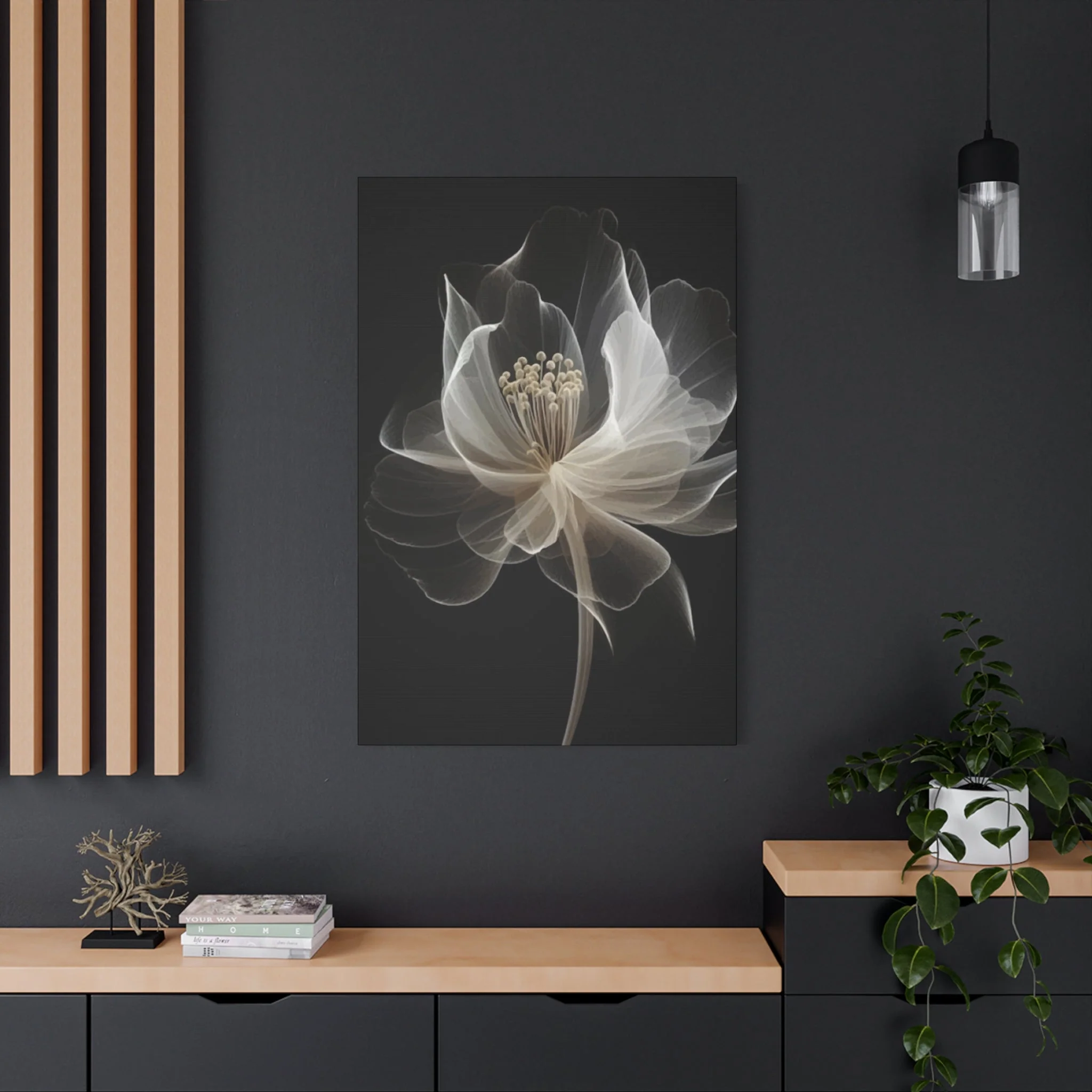 White flower Wall Art & Canvas Prints - Image 12