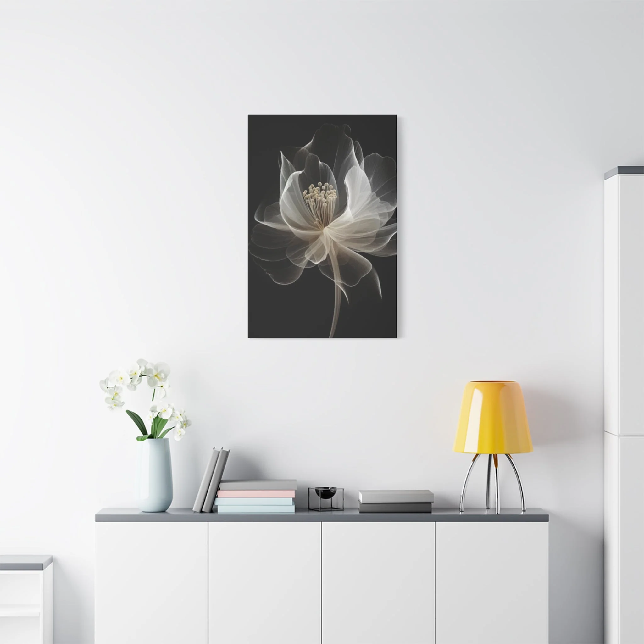 White flower Wall Art & Canvas Prints - Image 5