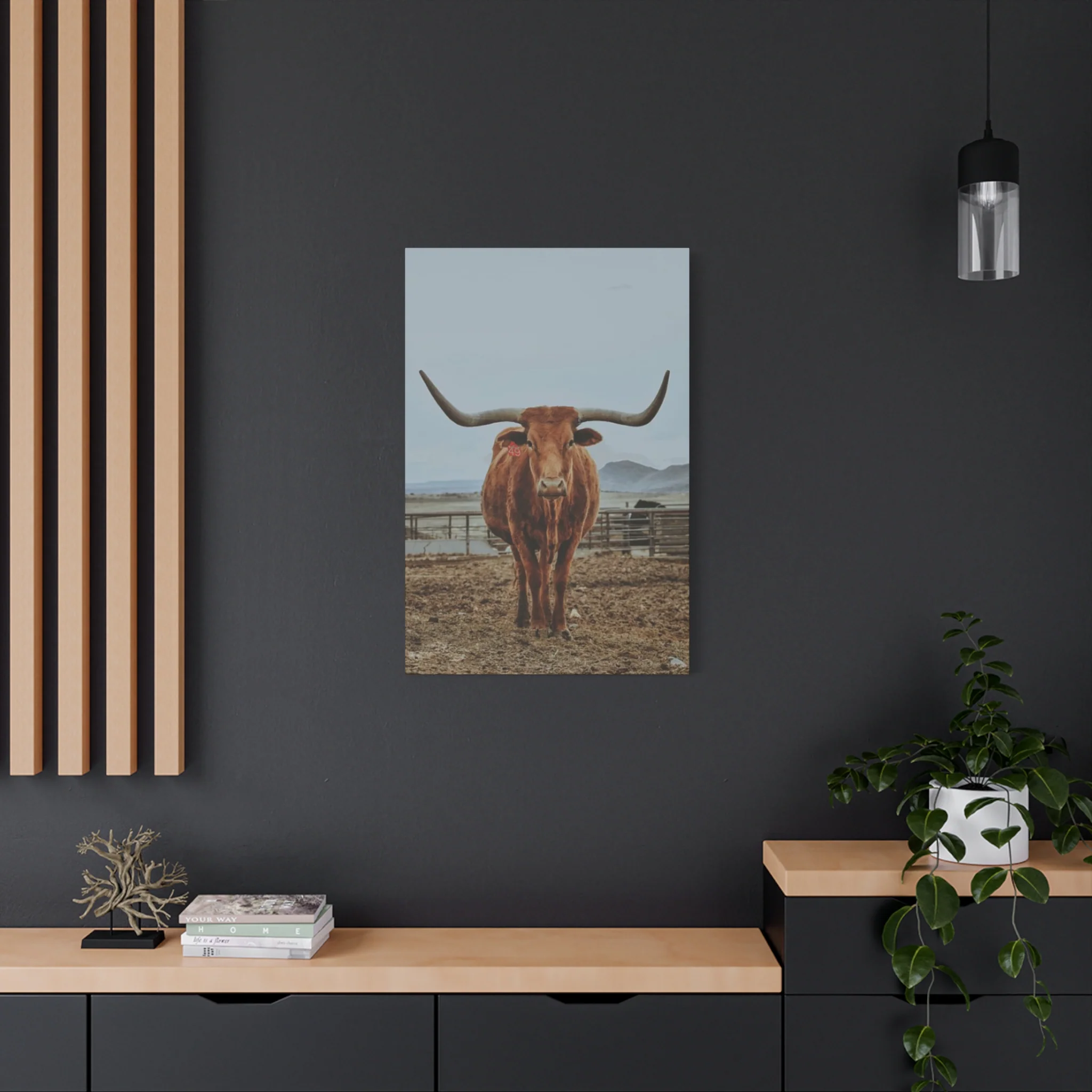 Wild Brown Buffalo Longhorn Wall Art & Canvas Prints - Image 10