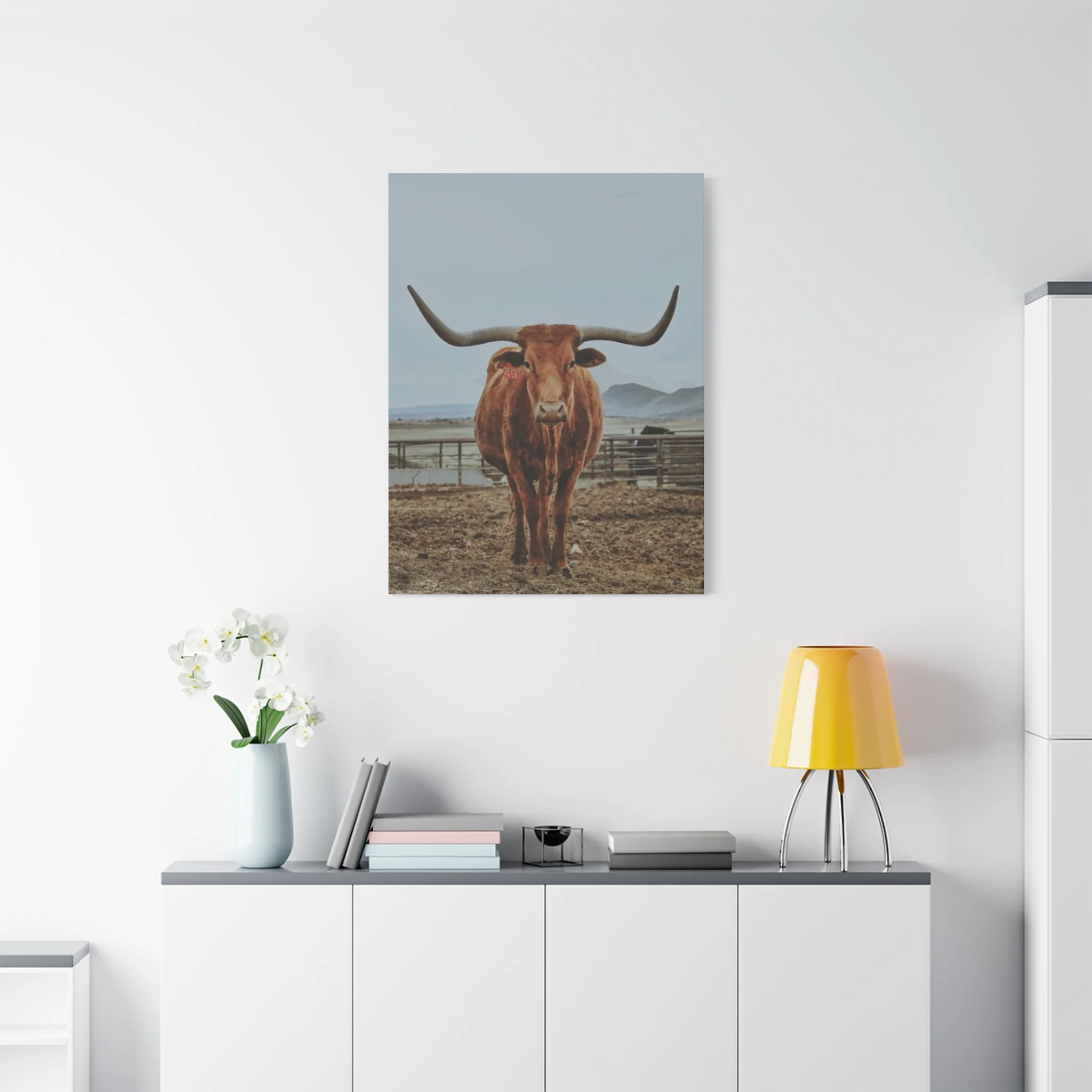 Wild Brown Buffalo Longhorn Wall Art & Canvas Prints - Image 12